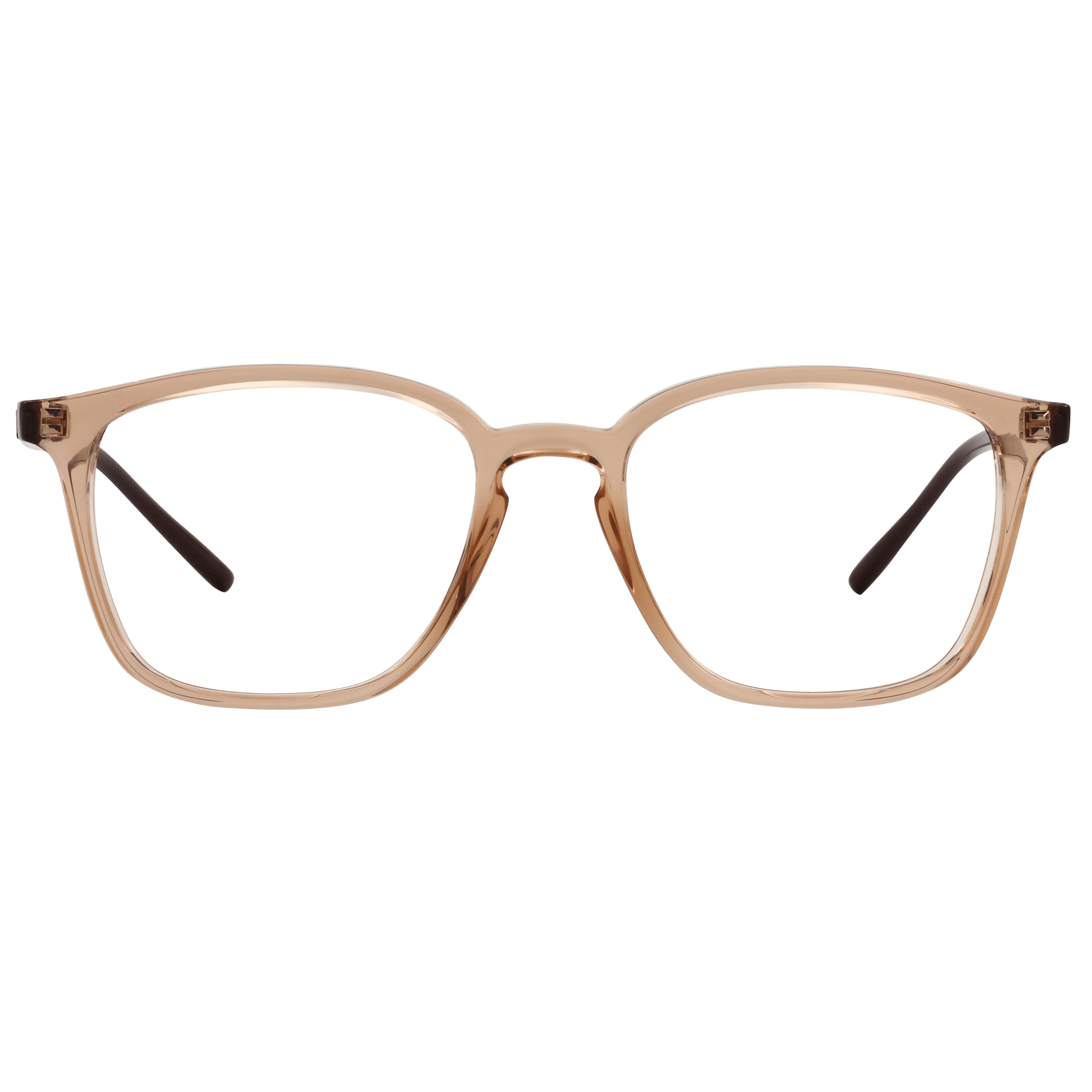 Rayban RX7185 Frame Transparent Brown Unisex Full Shell Frame — Transparent Brown frame — view 2