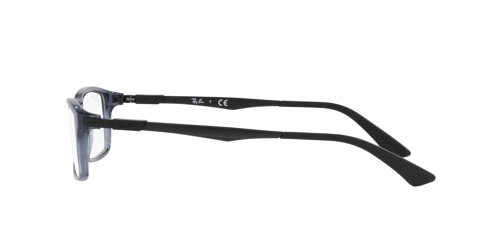 Rayban 0RX7017 Frame Transparent Blue Unisex Full Metal Frame — Transparent Blue frame — view 3