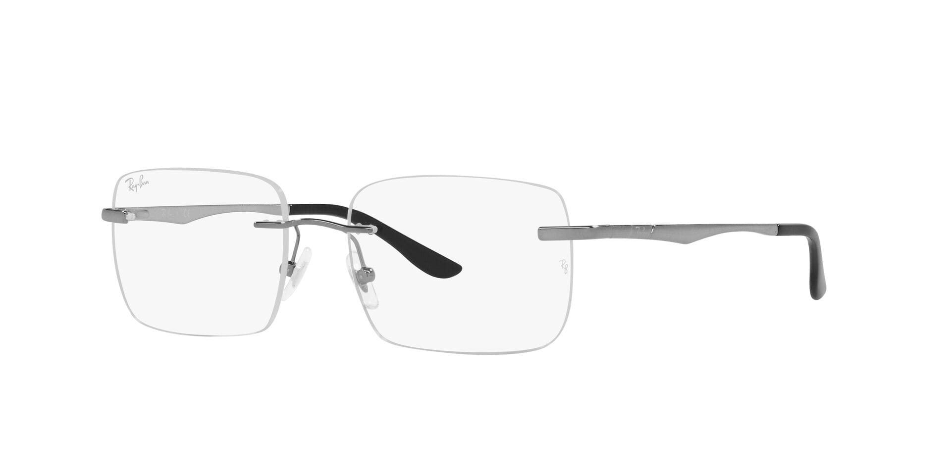 Rayban FR Rayban 0RX6483I Frame Gun Metal Male RimLess Titanium Frame — view 1