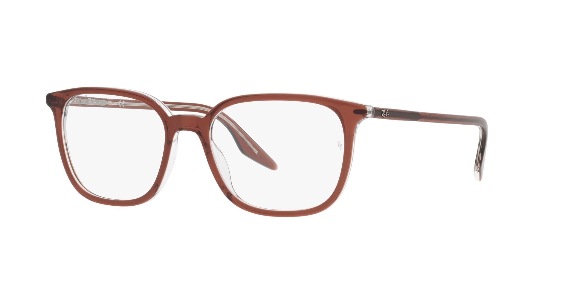 Rayban 0RX5406 Frame Transparent Brown Male Full Shell — Transparent Brown frame