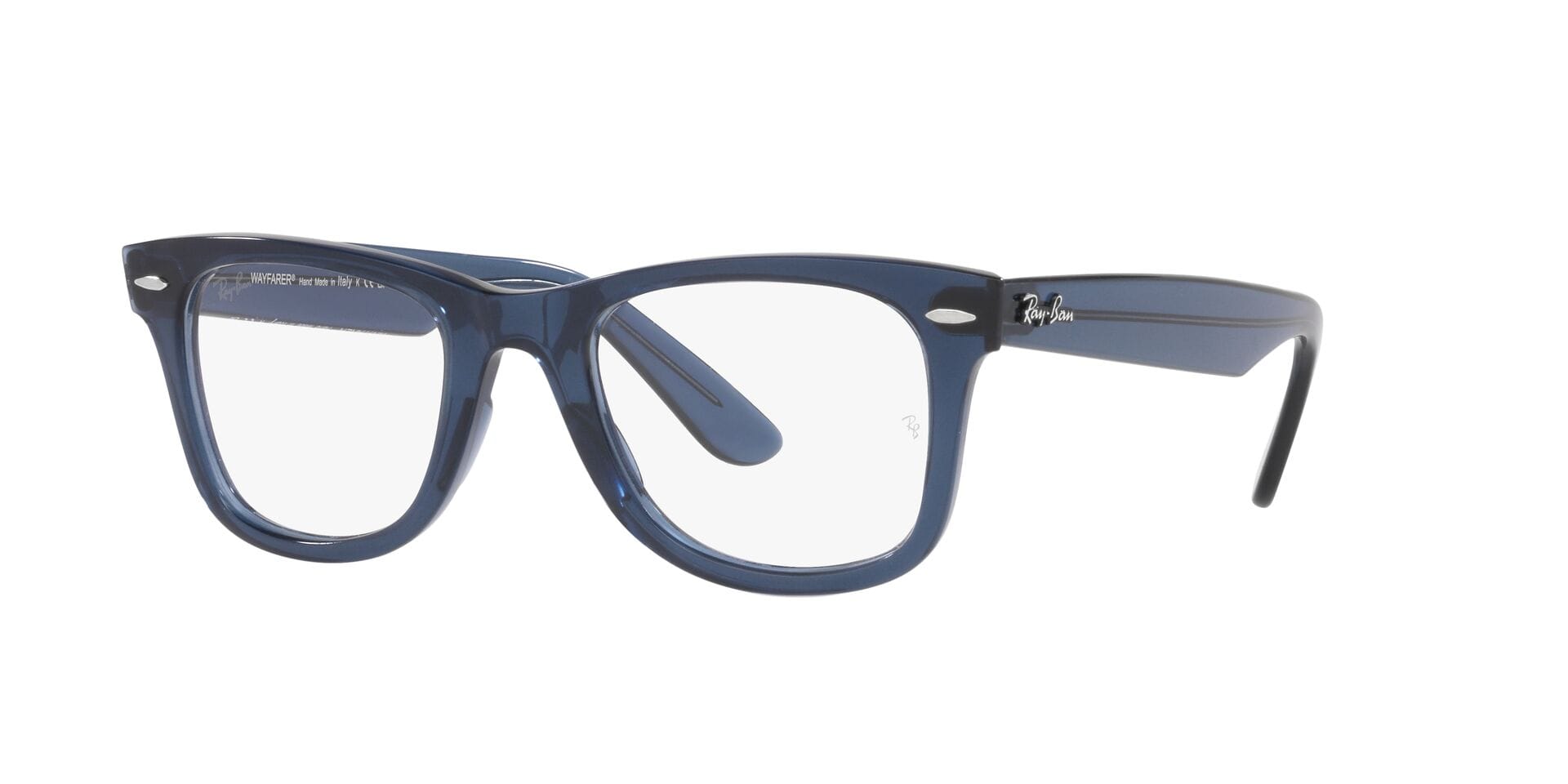 Rayban 0RX4340V Frame Transparent Blue Unisex Full Shell — Transparent Blue frame
