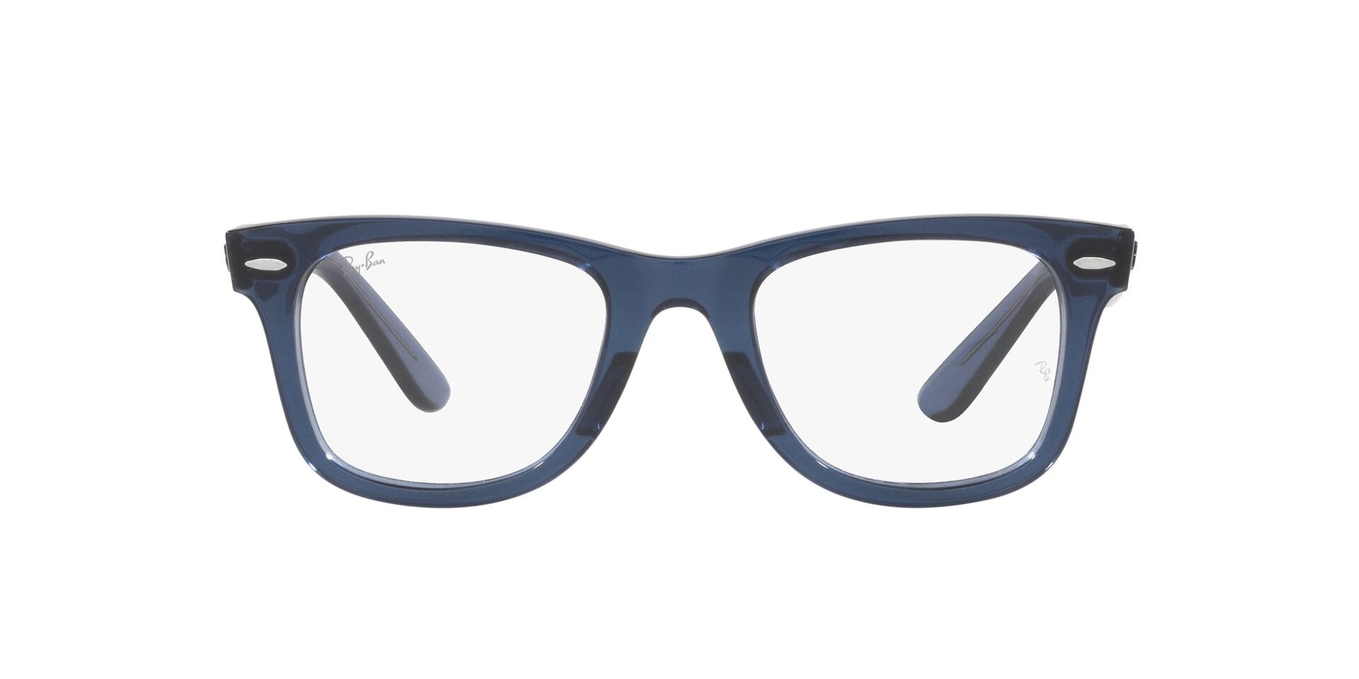 Rayban 0RX4340V Frame Transparent Blue Unisex Full Shell Frame — Transparent Blue frame — view 2