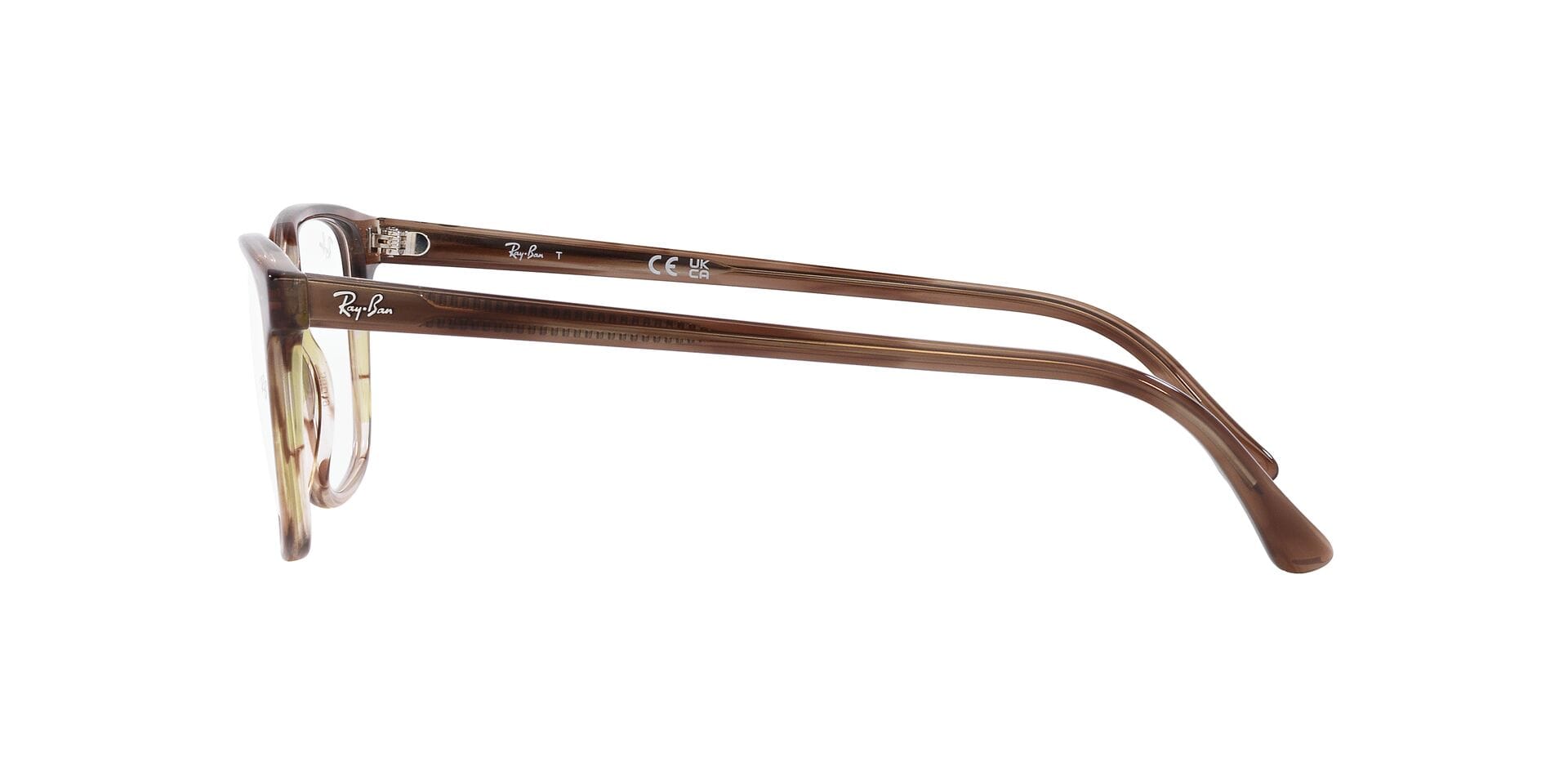 Rayban 0RB5418 Frame Brown Unisex Full Shell Frame — Brown frame — view 3