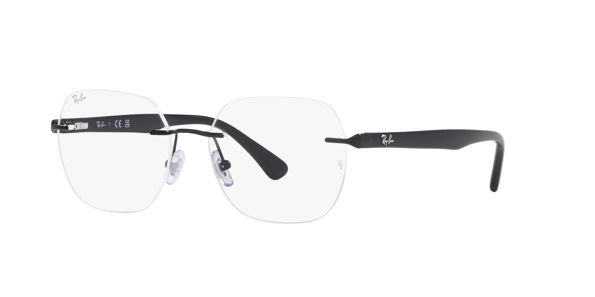 Rayban 0RB6504I Frame Black Unisex RimLess Shell — Black frame