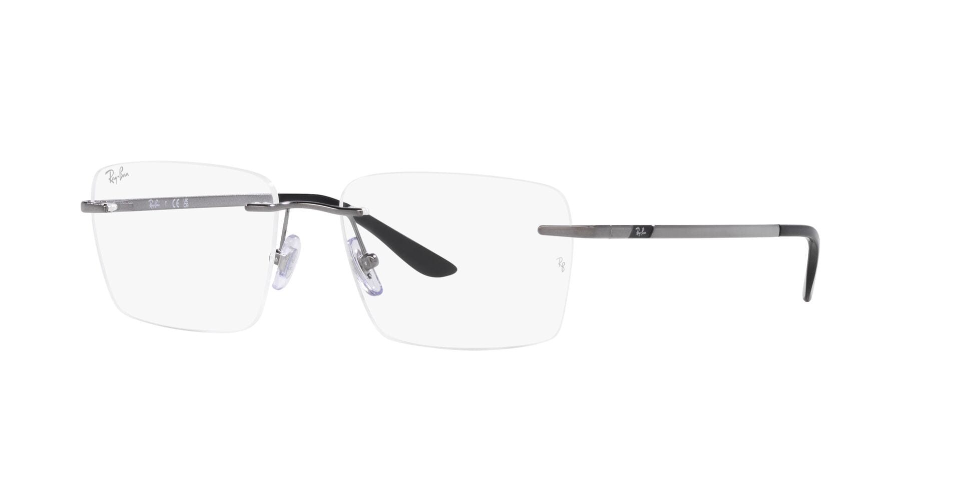 Rayban 0RB6506I Frame Gun Metal Male RimLess Metal — Gun Metal frame