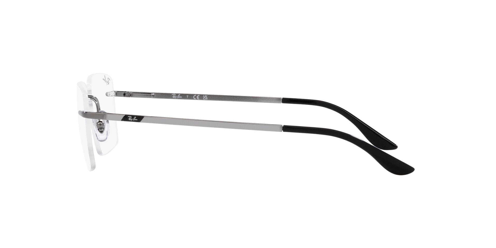 Rayban 0RB6506I Frame Gun Metal Male RimLess Metal Frame — Gun Metal frame — view 3