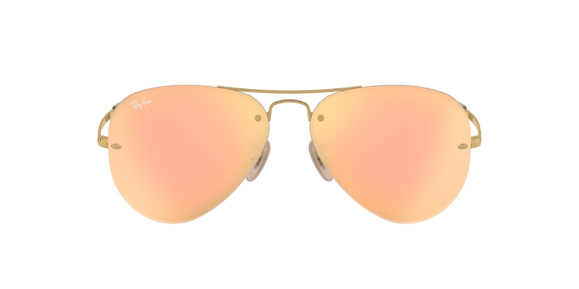 Rayban RB 3449 Sunglass Gold Male RimLess Metal Sunglass — Gold frame — view 2