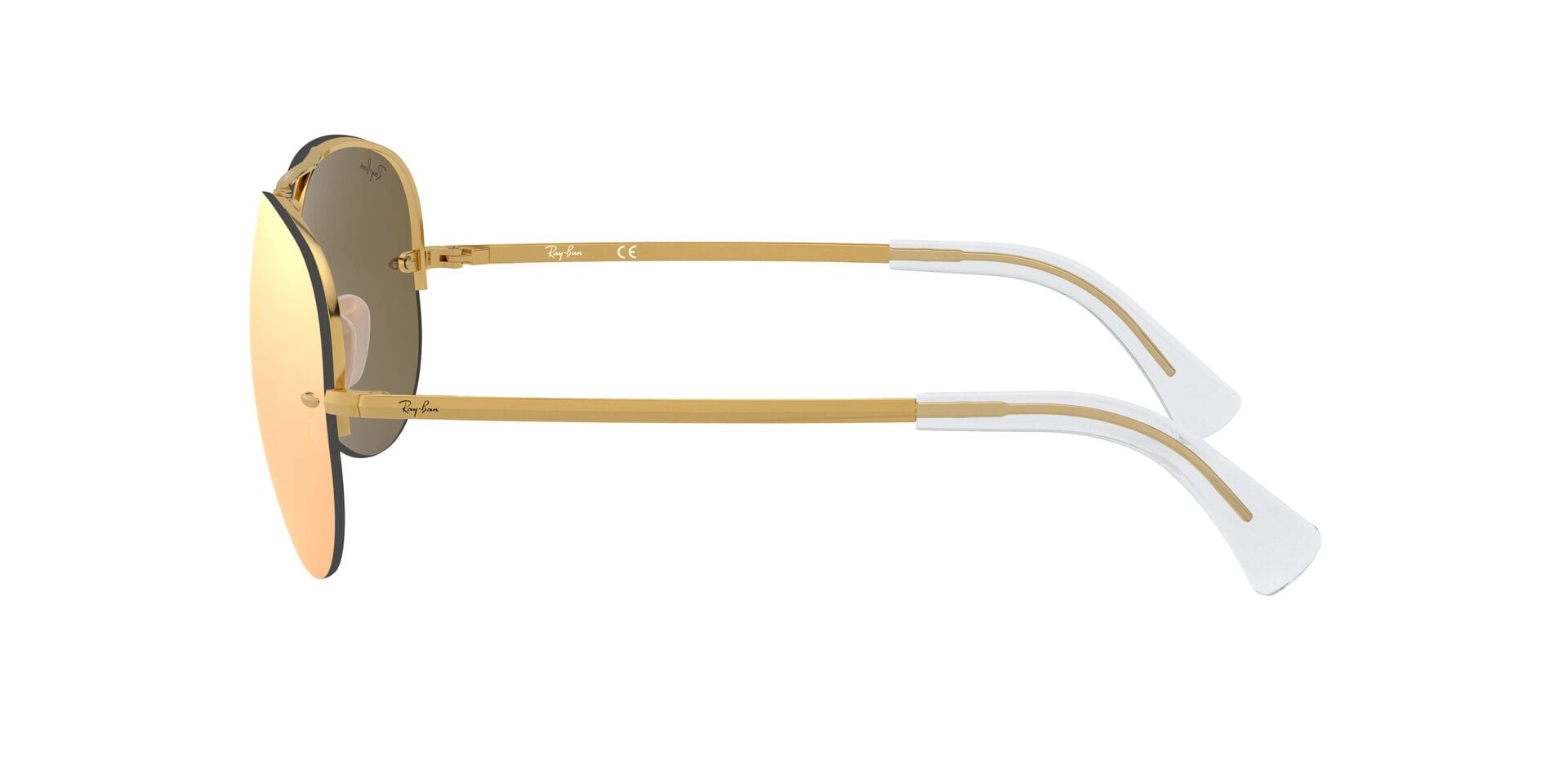 Rayban RB 3449 Sunglass Gold Male RimLess Metal Sunglass — Gold frame — view 3