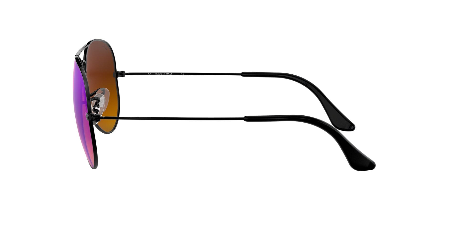 Rayban RB3025 Sunglass Black Male Full Metal Sunglass — Black frame — view 3
