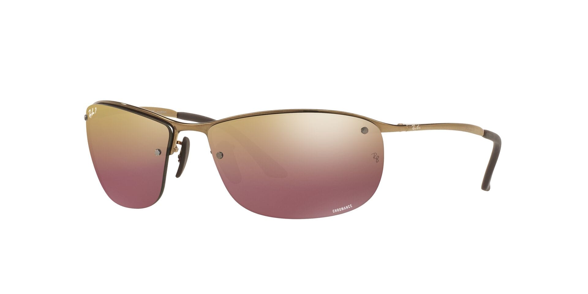 Rayban RB3542 Sunglass Gold Male RimLess Metal — Gold frame