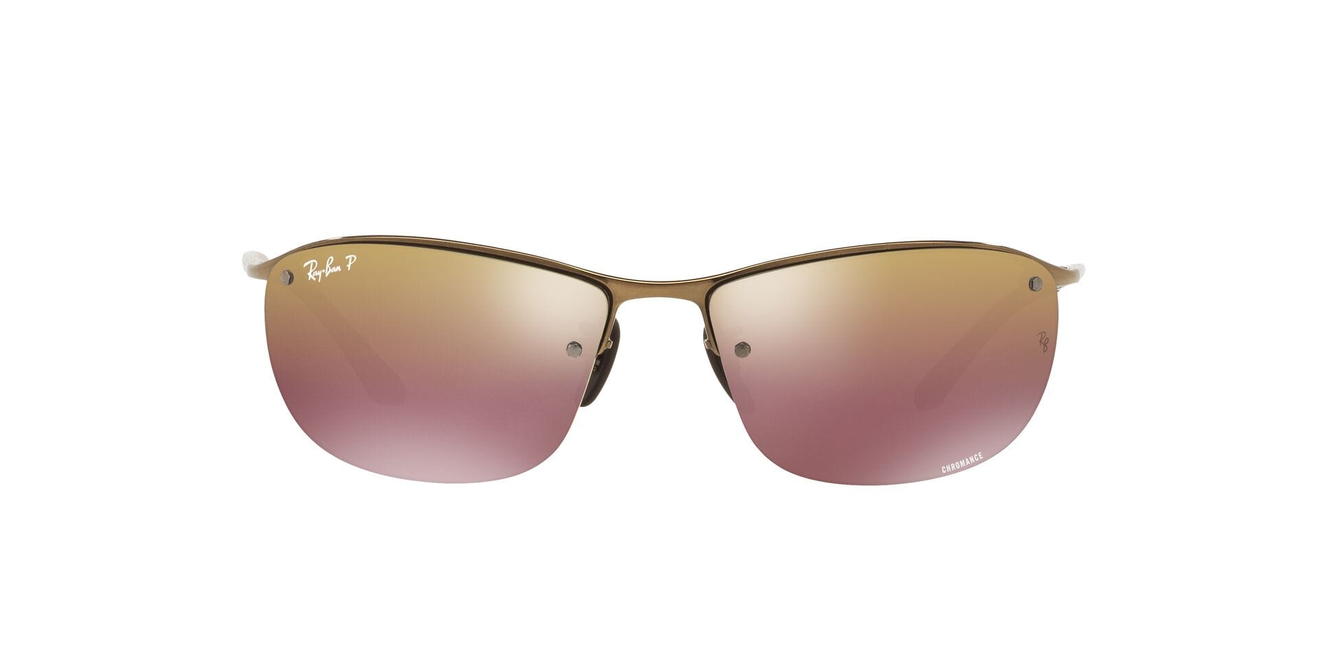 Rayban RB3542 Sunglass Gold Male RimLess Metal Sunglass — Gold frame — view 2