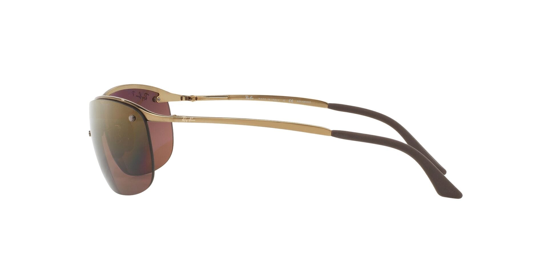 Rayban RB3542 Sunglass Gold Male RimLess Metal Sunglass — Gold frame — view 3