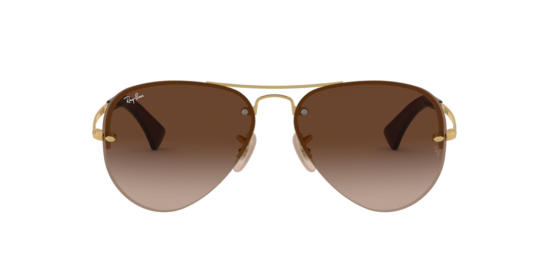 Rayban 0RB3449 Sunglass Gold Male RimLess Metal Sunglass — Gold frame — view 2