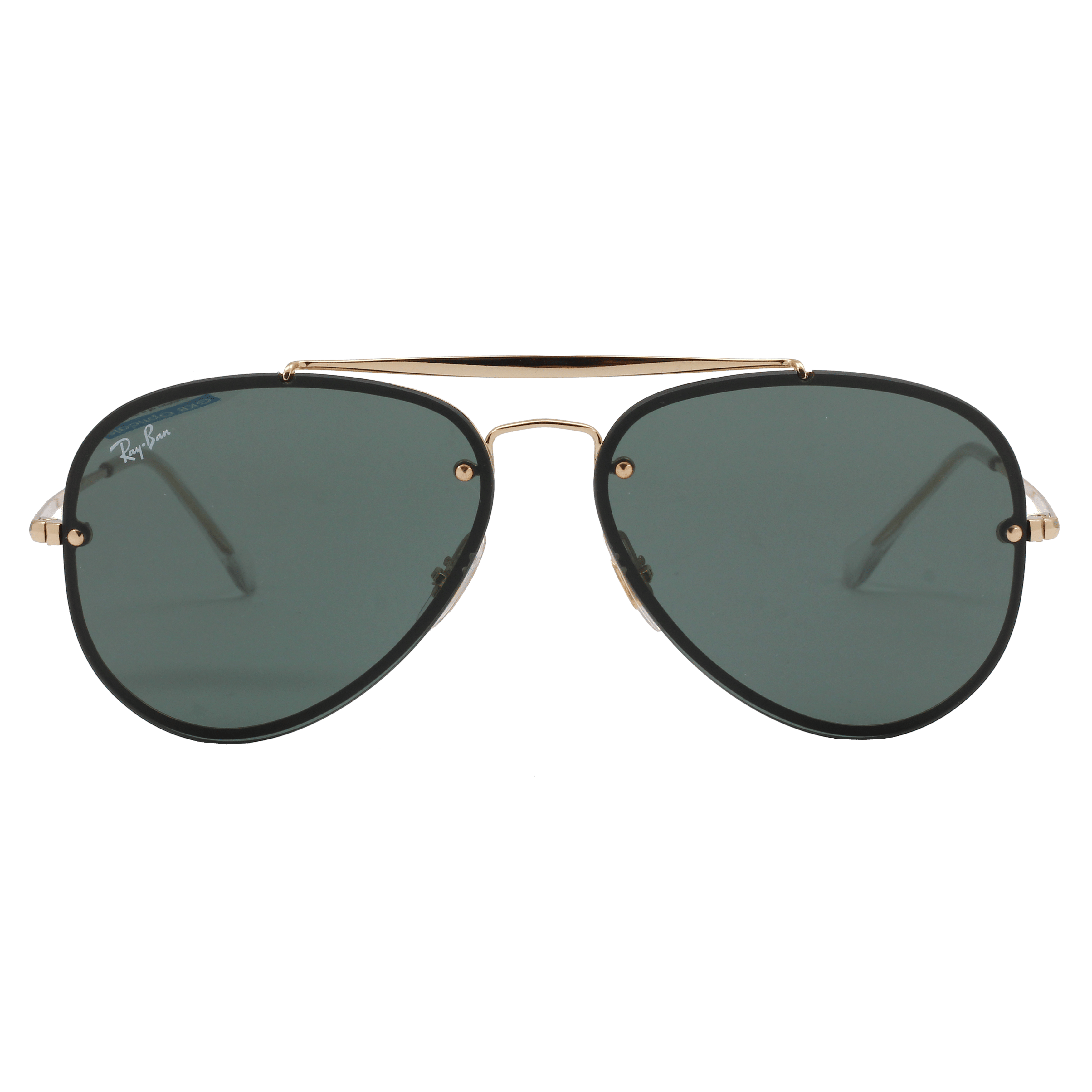 Rayban RB3584N Sunglass Gold Male RimLess Metal — Gun Metal frame