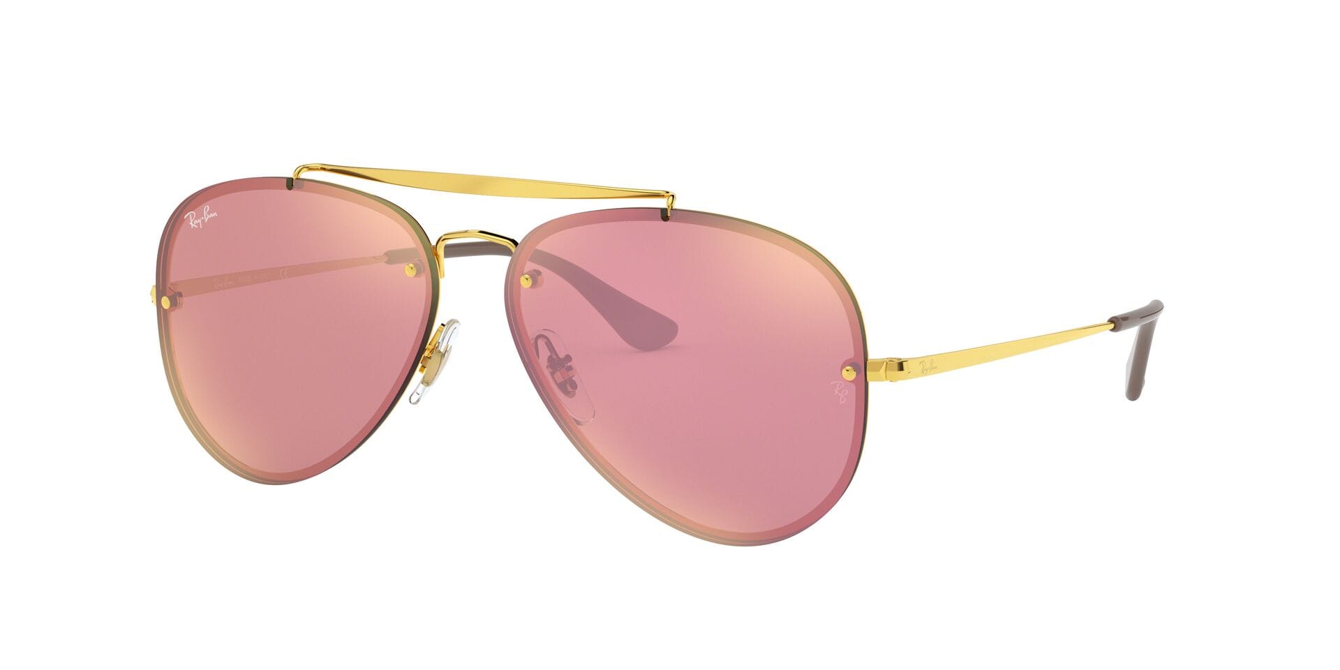 Rayban RB3584N Sunglass Gold Male RimLess Metal — Gun Metal frame