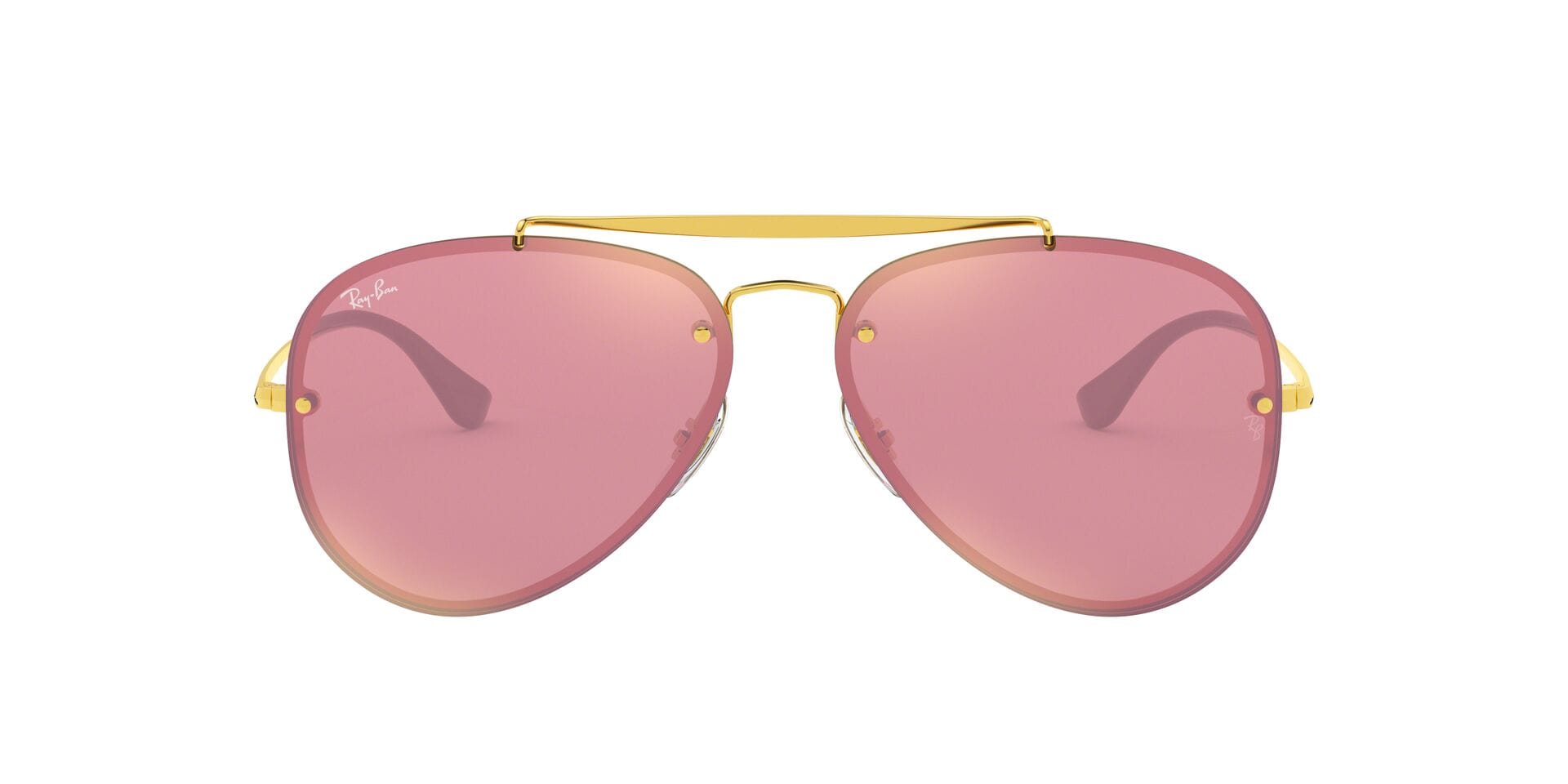 Rayban RB3584N Sunglass Gold Male RimLess Metal — Gun Metal frame