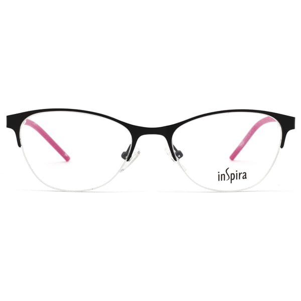 Inspira 2417O Frame Black Female Supra Shell Frame — Black frame — view 3