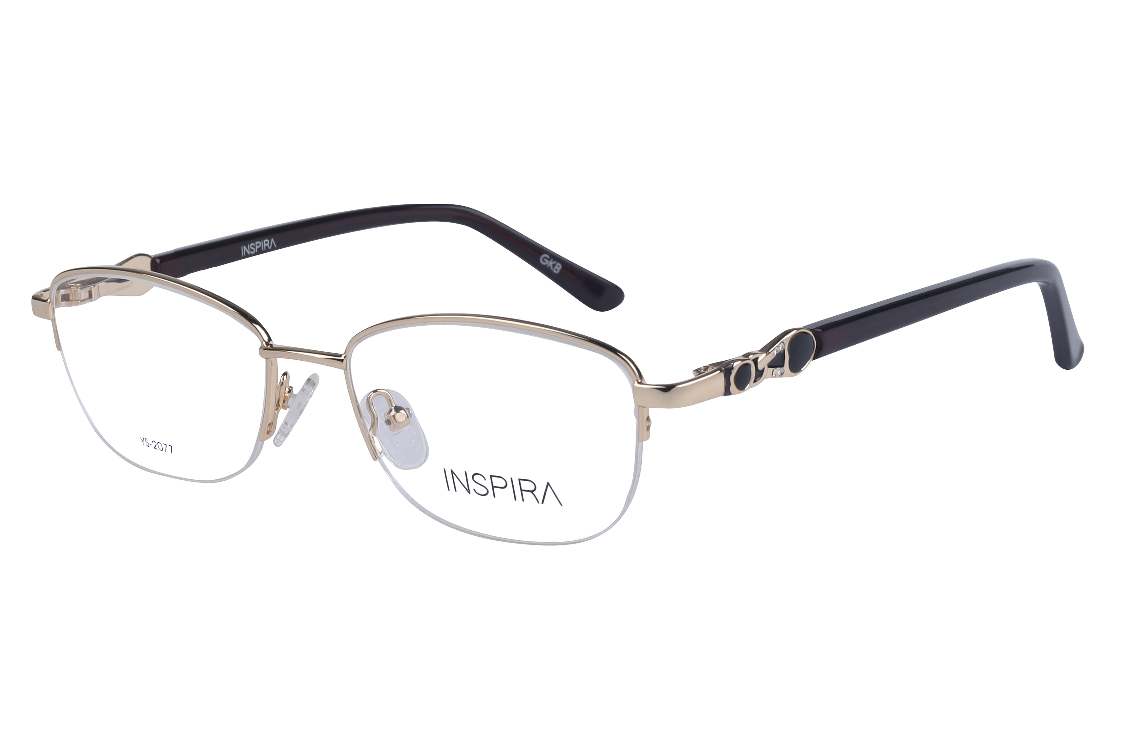 Inspira YS-2077 Frame Gold Female Supra Metal Frame — Gold frame — view 1