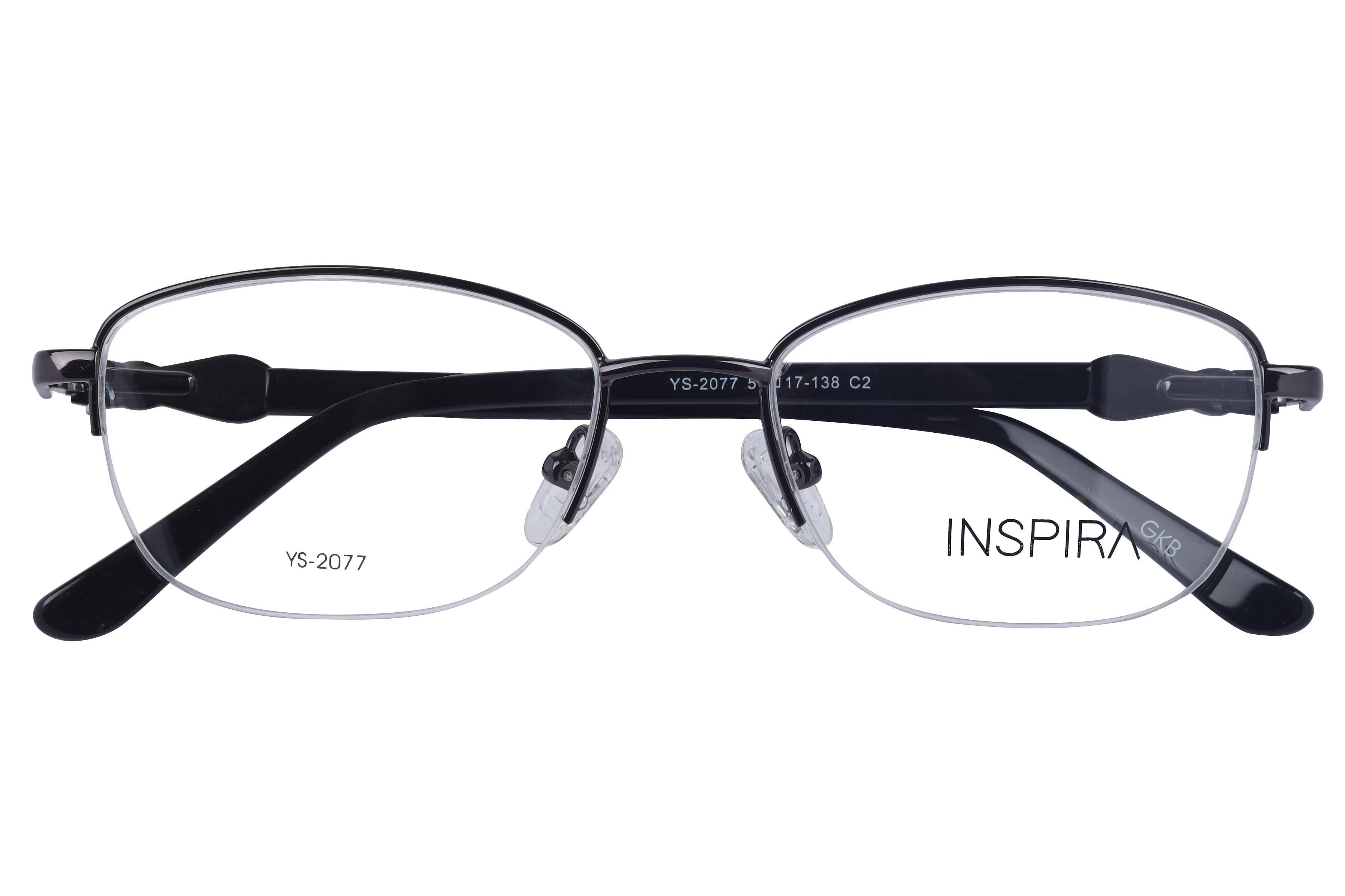 Inspira YS-2077 Frame Gun Metal Female Supra Metal Frame — Gun Metal frame — view 4