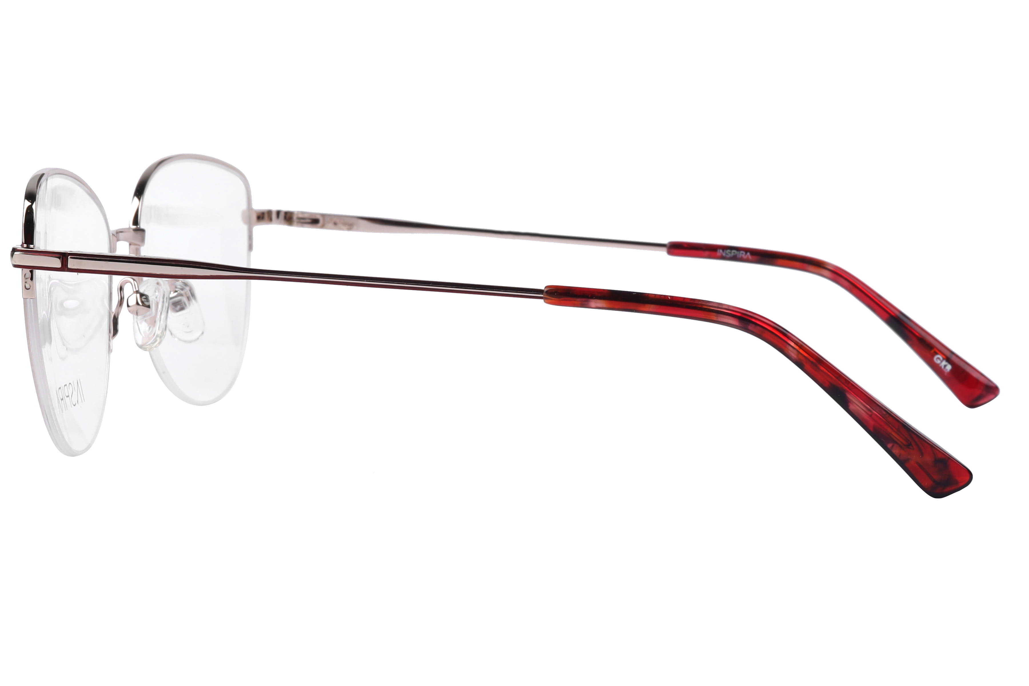 Inspira YJ-01941 Frame Maroon Female Supra Metal Frame — Maroon frame — view 2