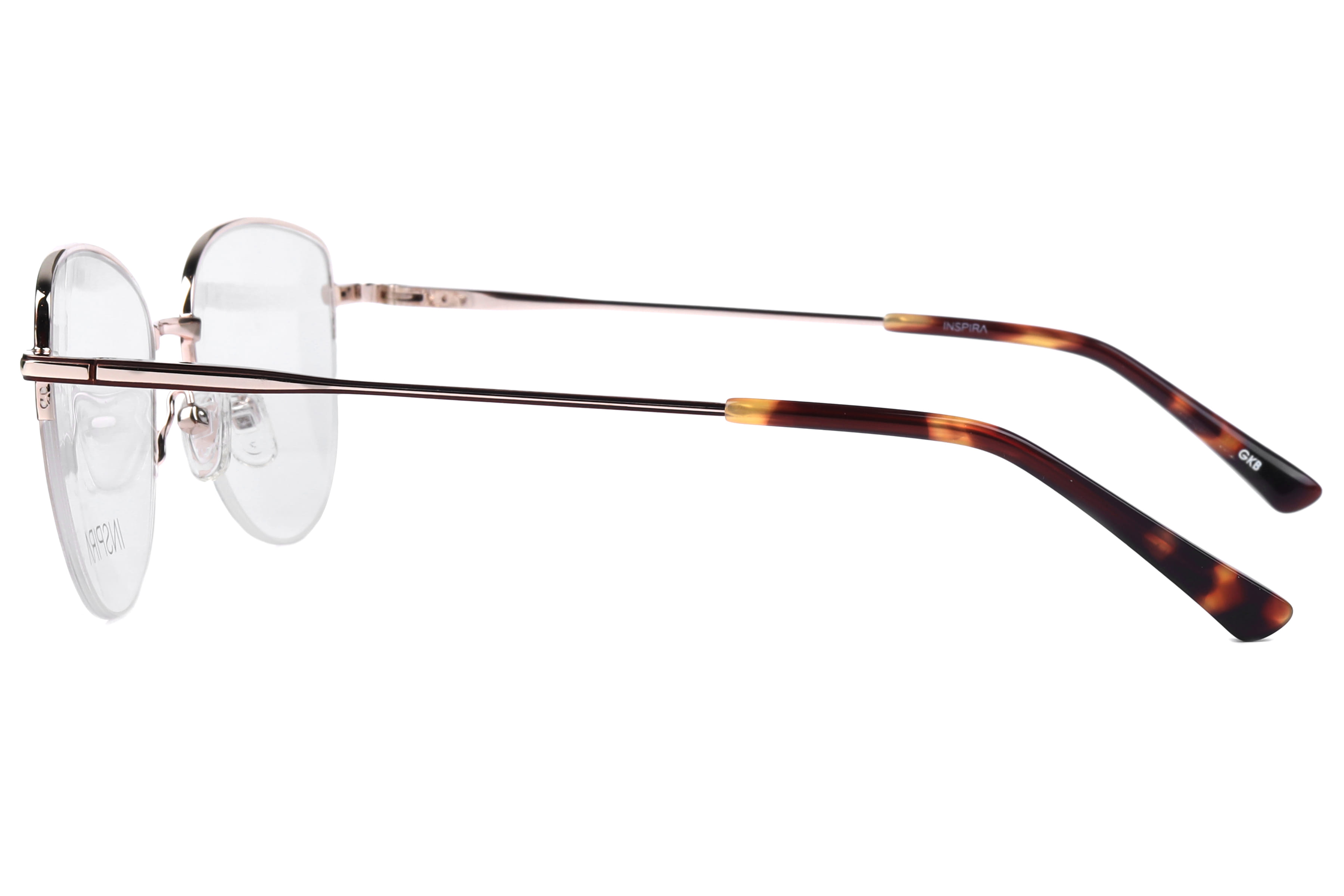 Inspira YJ-0191 Frame Brown Female Supra Metal Frame — Brown frame — view 3