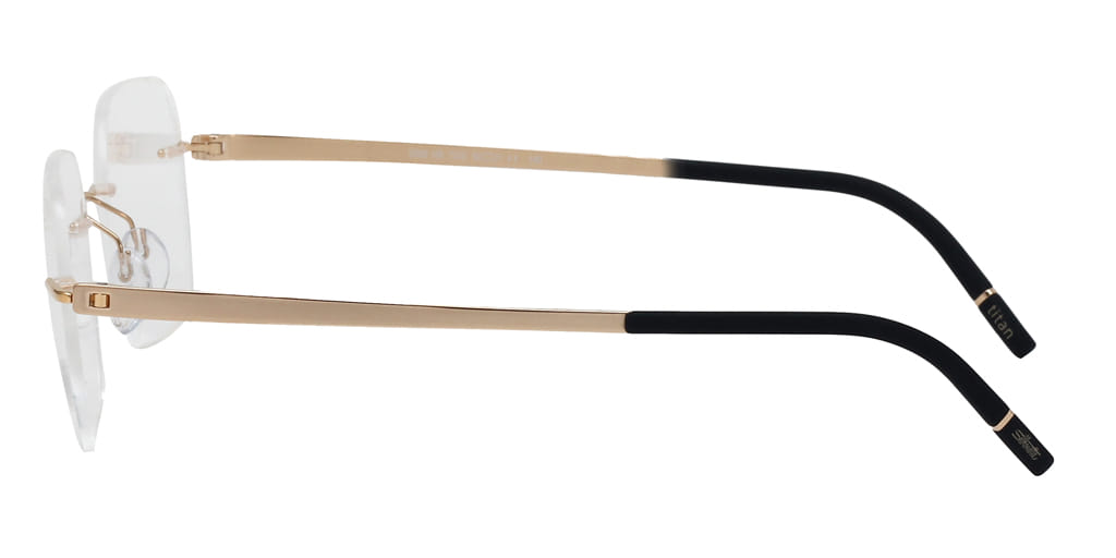 Silhouette 5529 Frame Gold Male RimLess Titanium Frame — view 4