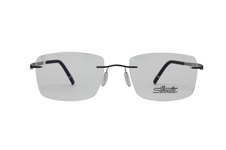 Silhouette 5529 Frame Black Male RimLess Titanium Frame — Black frame — view 3