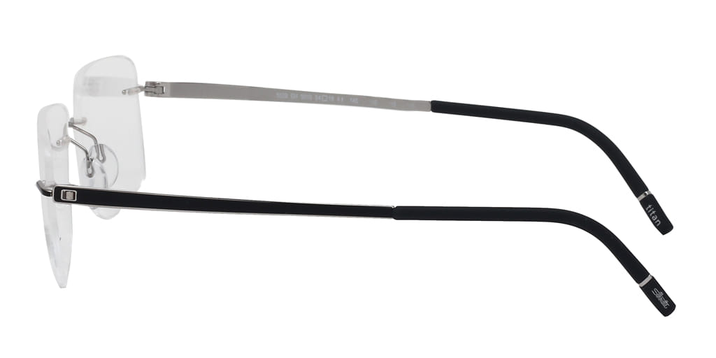Silhouette 5529 Frame Black Male RimLess Titanium Frame — Black frame — view 4