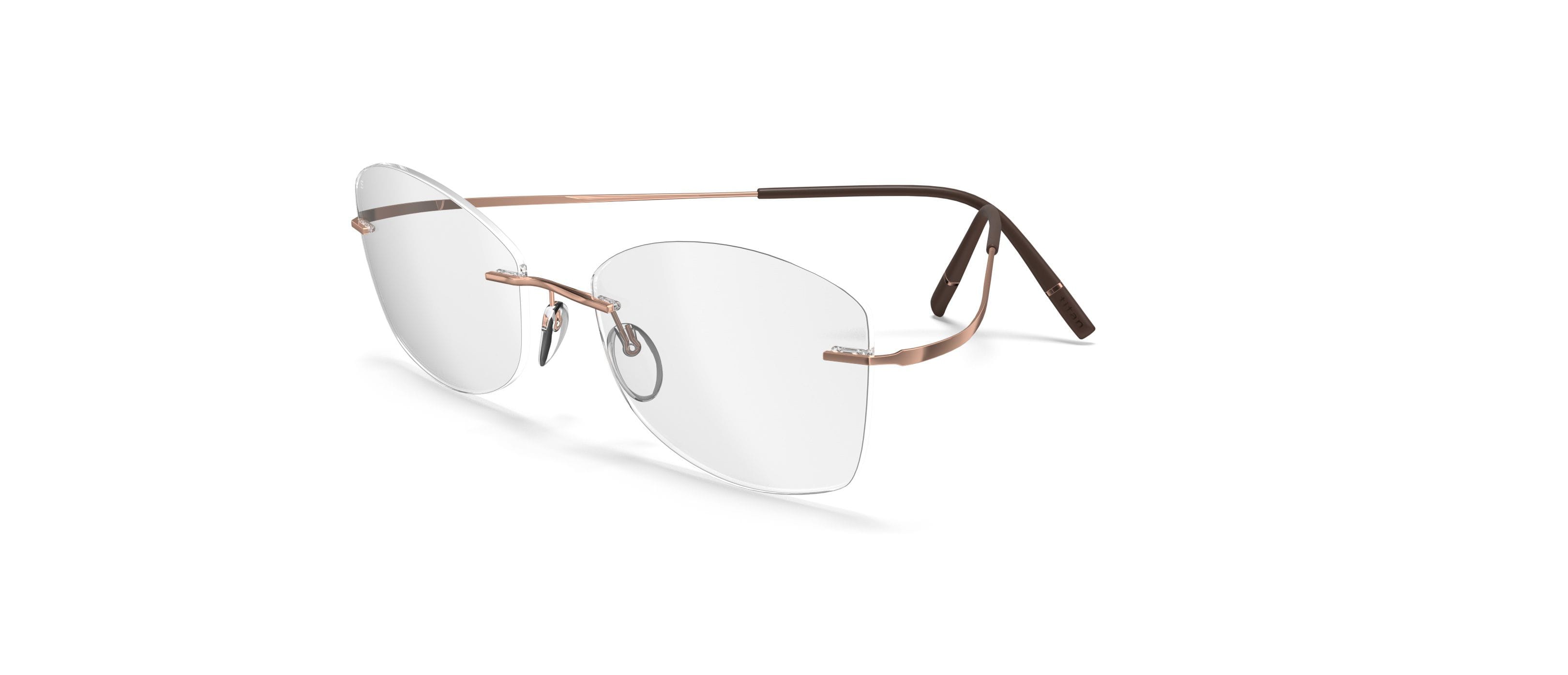 Silhouette 5599 IB Frame Rose Gold Female RimLess Titanium — Rose Gold frame