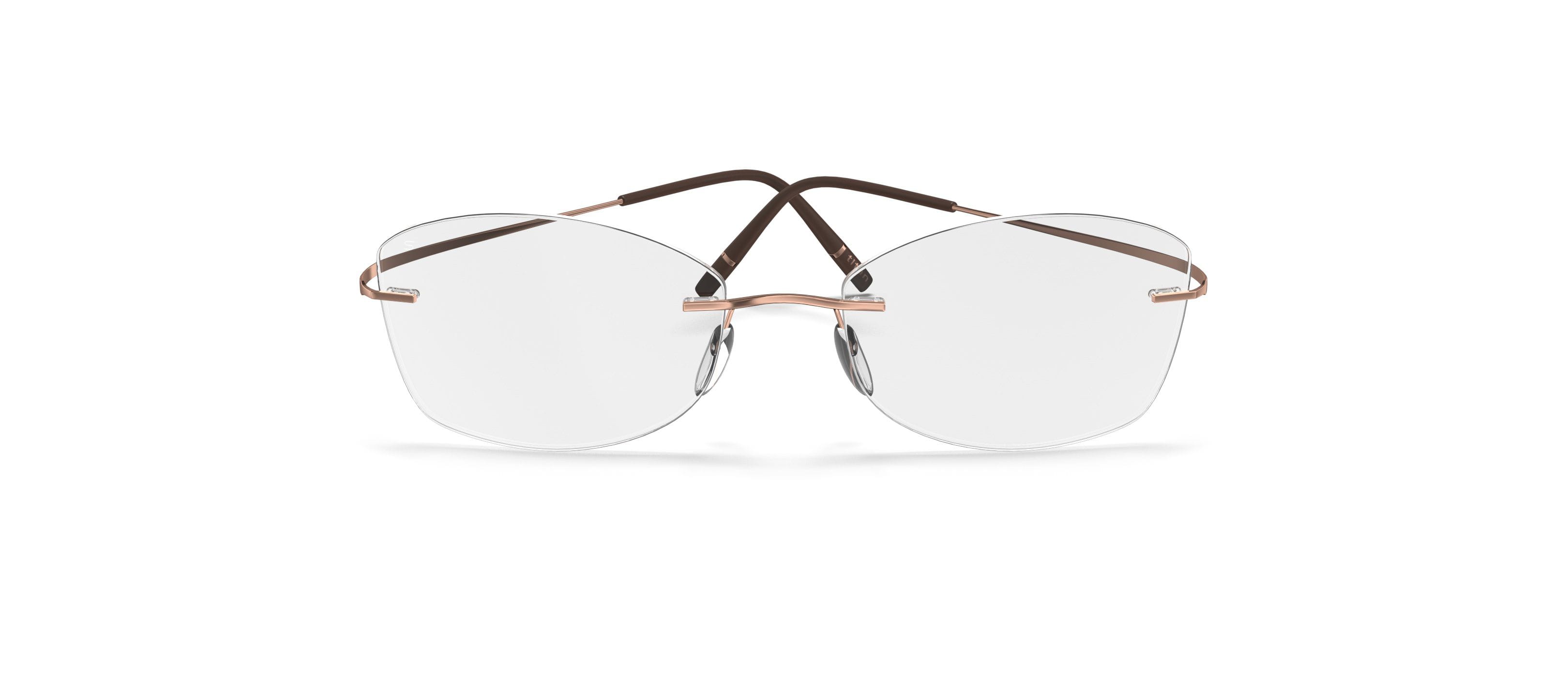 Silhouette 5599 IB Frame Rose Gold Female RimLess Titanium Frame — Rose Gold frame — view 2