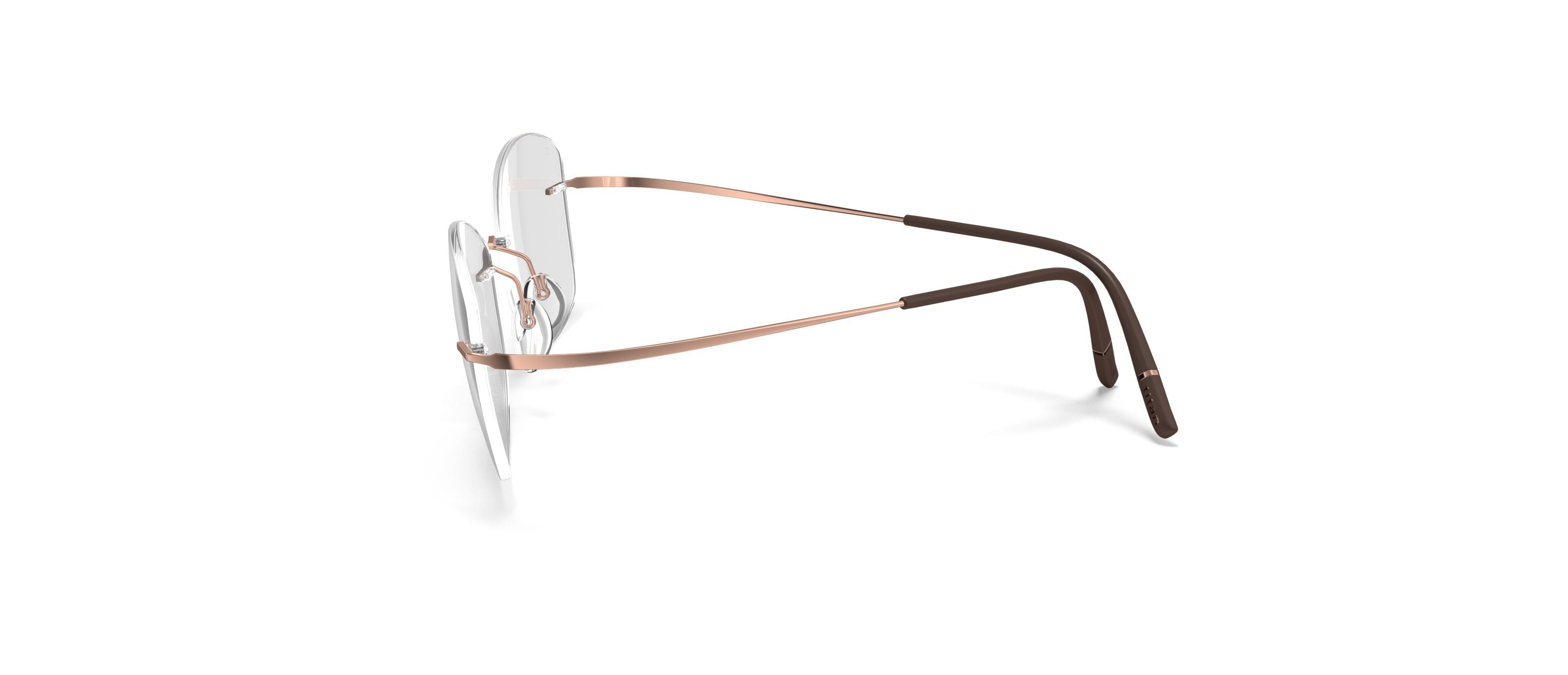 Silhouette 5599 IB Frame Rose Gold Female RimLess Titanium Frame — Rose Gold frame — view 3