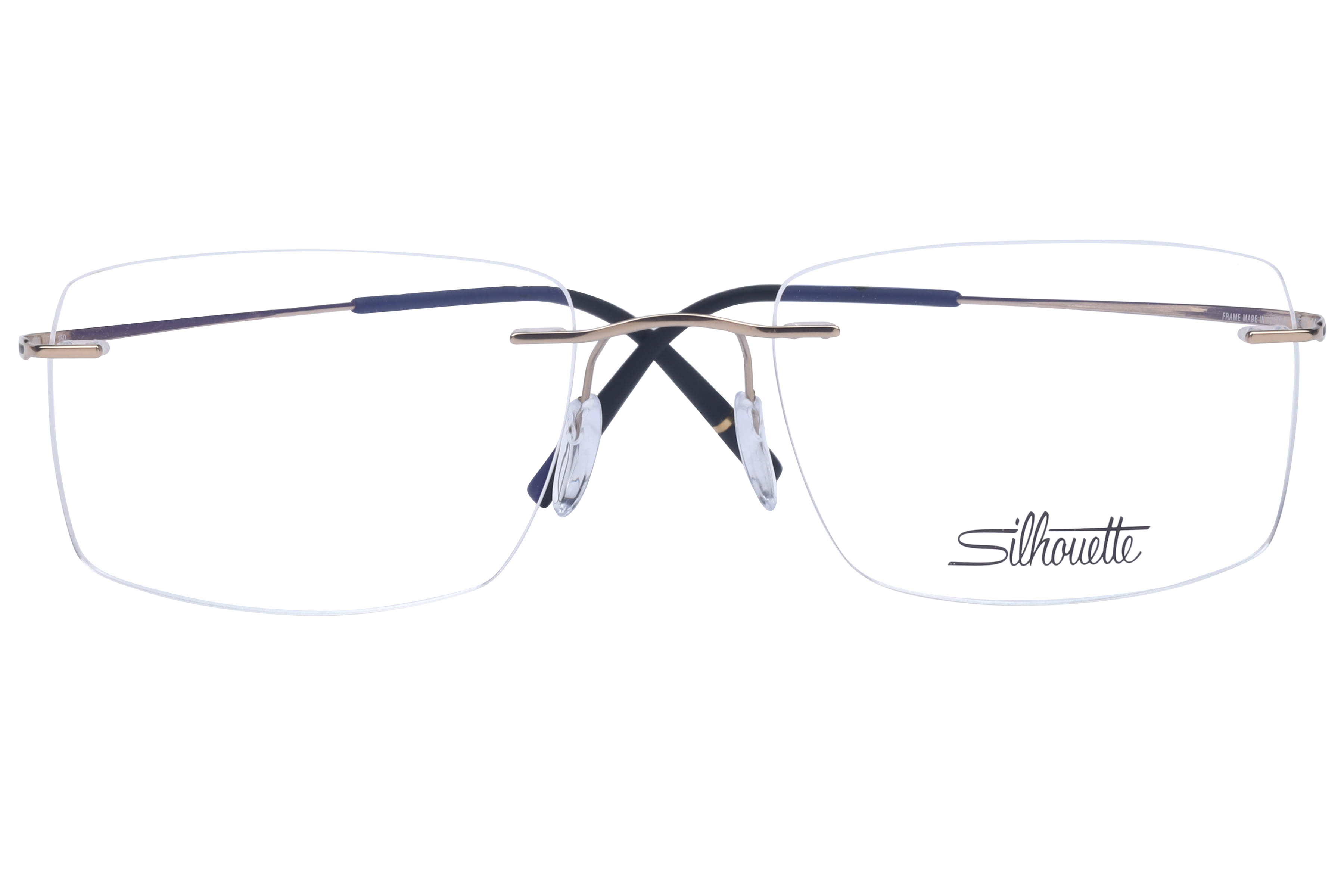 Silhouette 5599 LC Frame Gold Unisex RimLess Titanium Frame — Gold frame — view 1