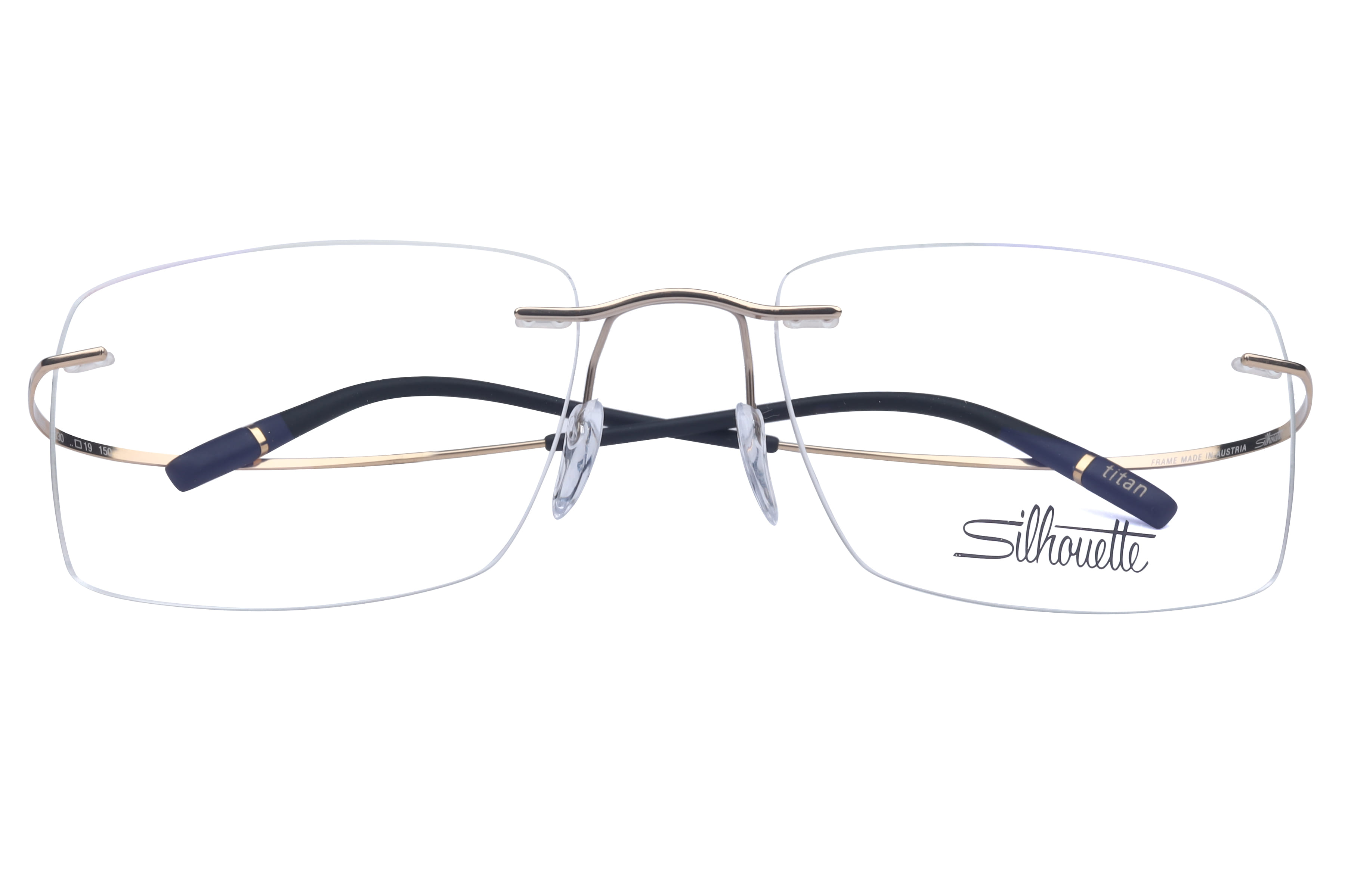 Silhouette 5599 LC Frame Gold Unisex RimLess Titanium — Gold frame