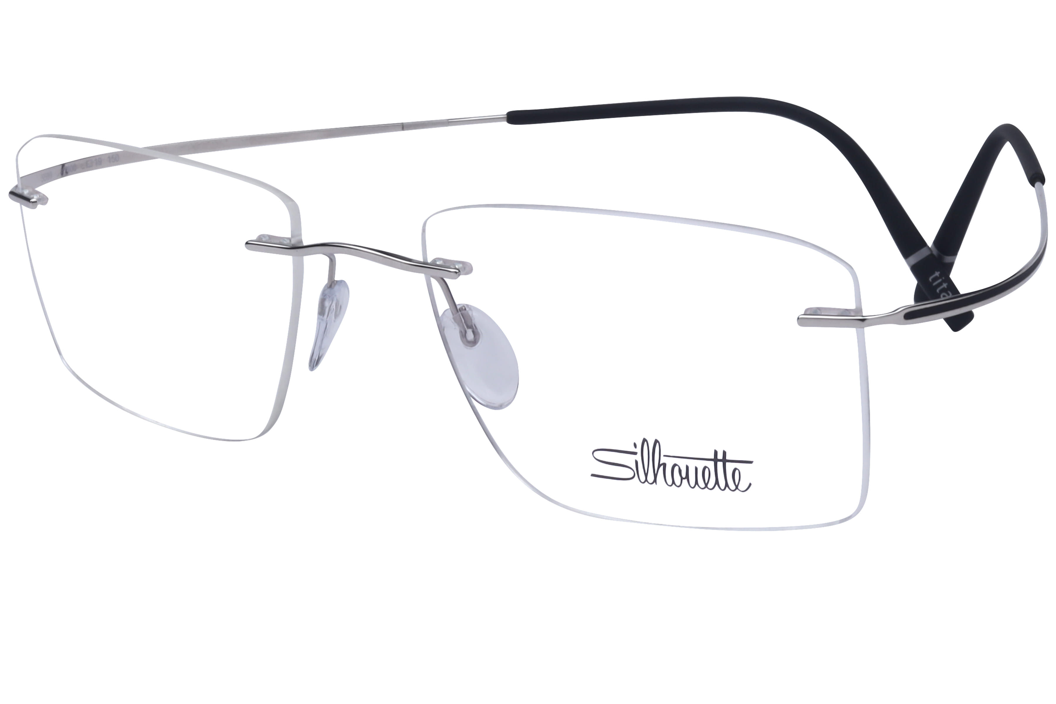 Silhouette 5599 AI Frame Silver Unisex RimLess Titanium Frame — Silver frame — view 1