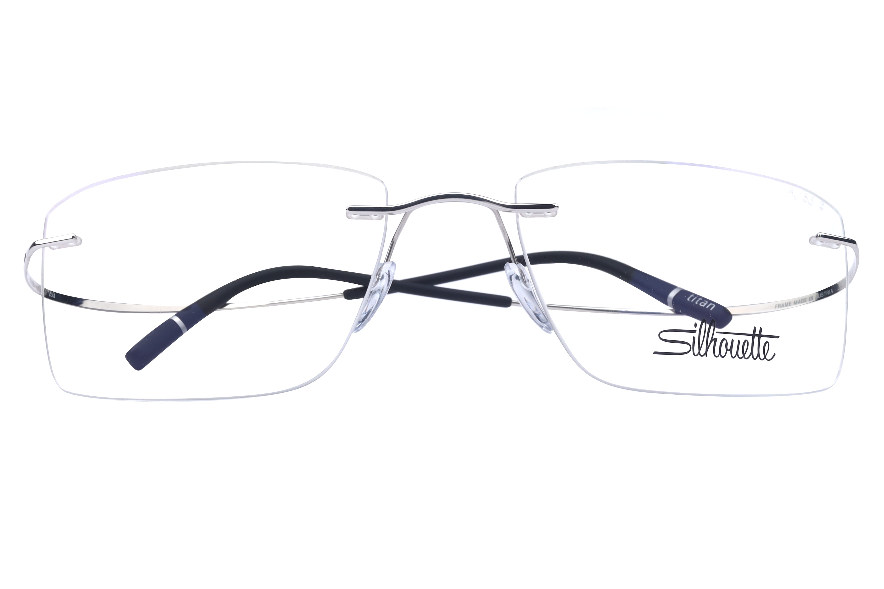 Silhouette 5599 AI Frame Silver Unisex RimLess Titanium Frame — Silver frame — view 4