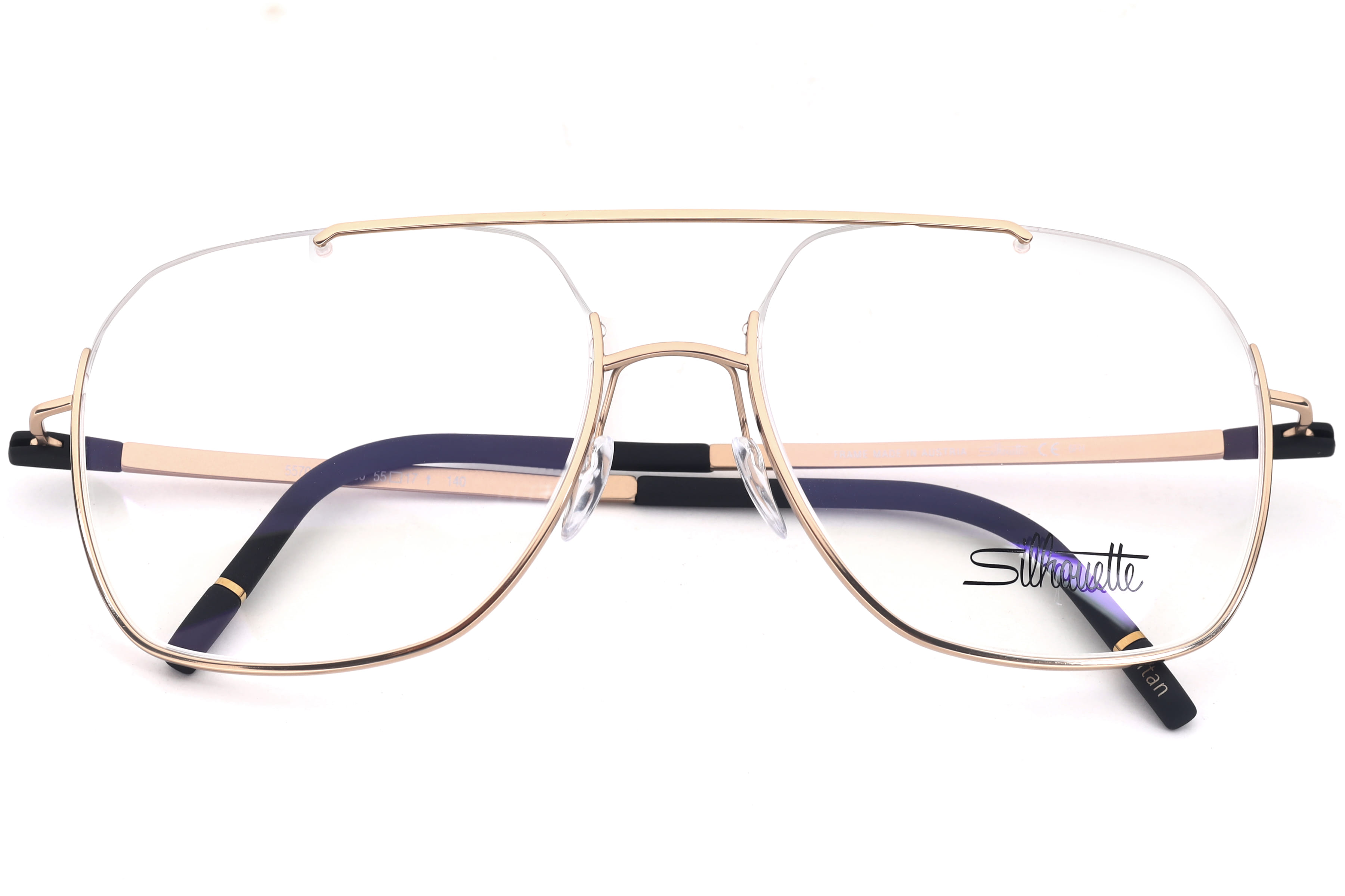 Silhouette 5570 75 Frame Gold Male Supra Titanium Frame — Gold frame — view 4