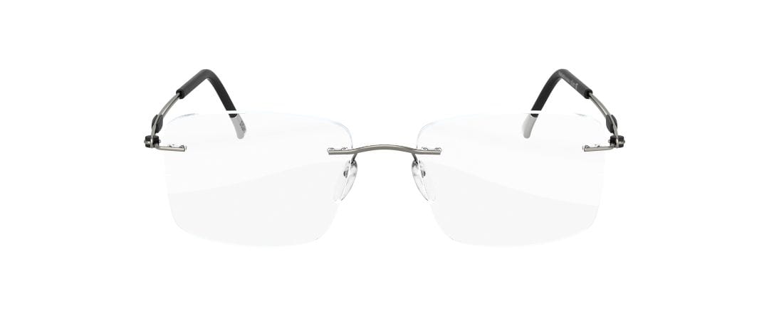 Silhouette 5521/EZ Frame Grey Male RimLess Titanium Frame — Grey frame — view 2