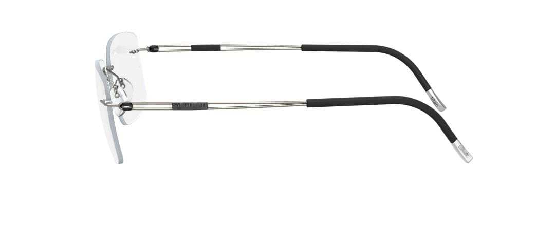 Silhouette 5521/EZ Frame Grey Male RimLess Titanium Frame — Grey frame — view 3