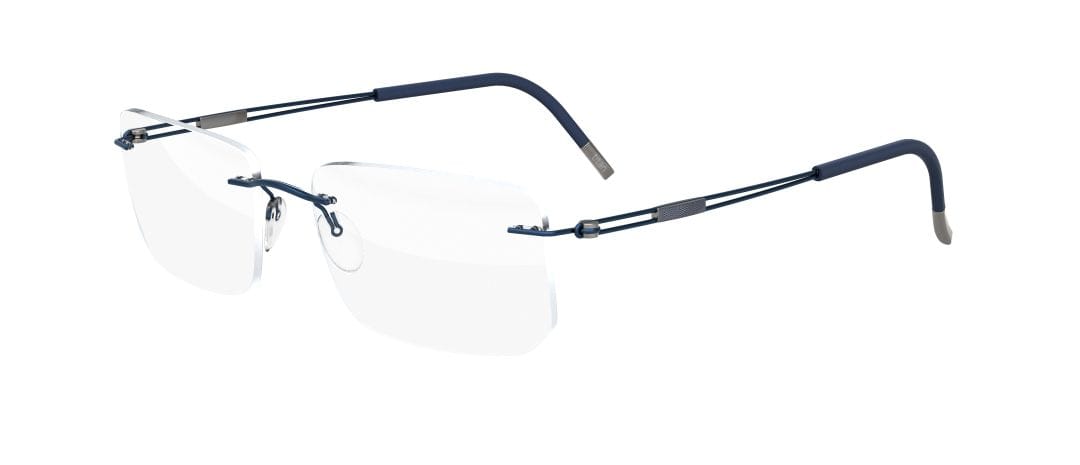 Silhouette 5521/EY Frame Blue Male RimLess Titanium — Blue frame