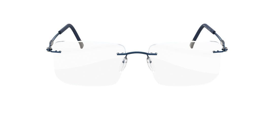 Silhouette 5521/EY Frame Blue Male RimLess Titanium Frame — Blue frame — view 2