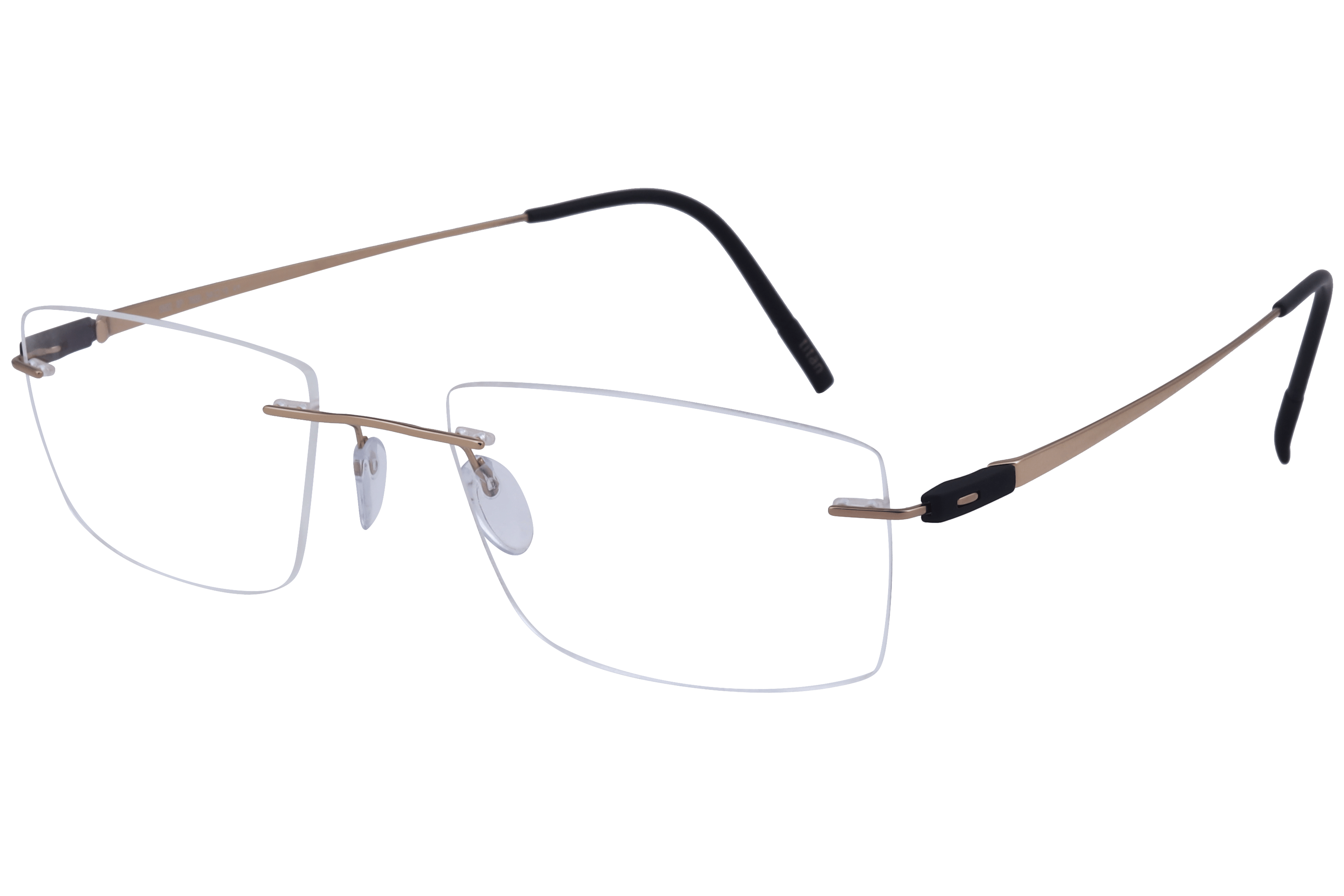 Silhouette 5502/BP Frame Gold Male RimLess Titanium — Gold frame