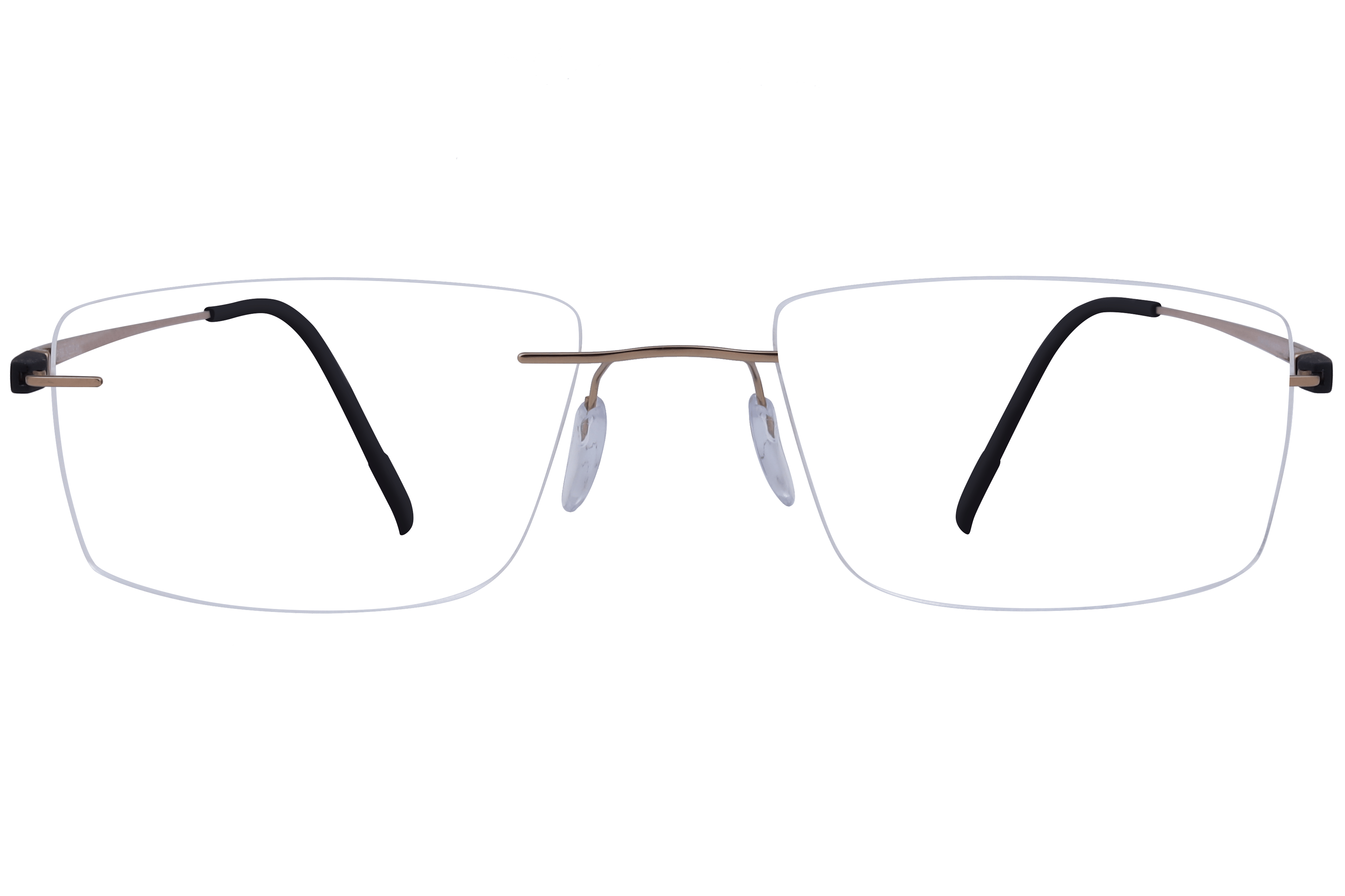 Silhouette 5502/BP Frame Gold Male RimLess Titanium Frame — Gold frame — view 2