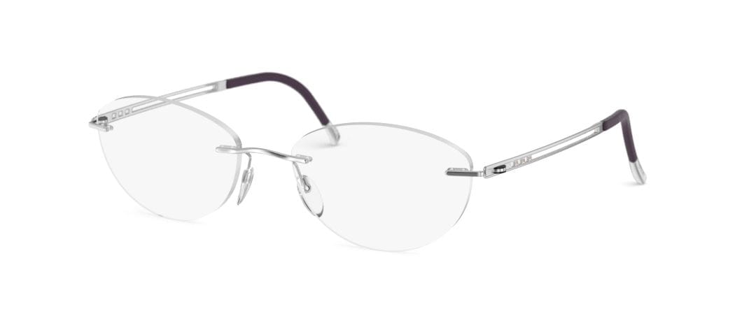 Silhouette 5536/II Frame Silver Female RimLess Gold Plated — Silver frame