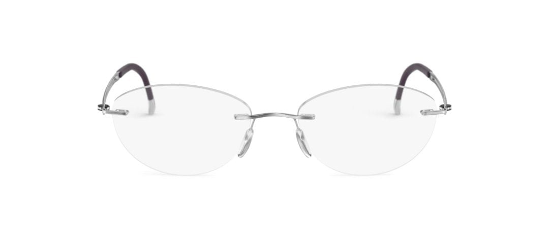 Silhouette 5536/II Frame Silver Female RimLess Gold Plated Frame — Silver frame — view 2
