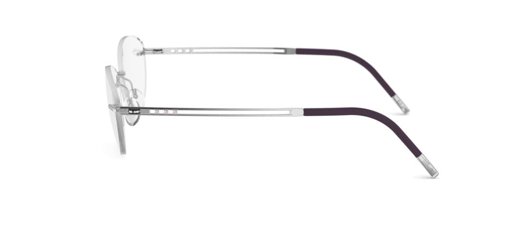 Silhouette 5536/II Frame Silver Female RimLess Gold Plated Frame — Silver frame — view 3