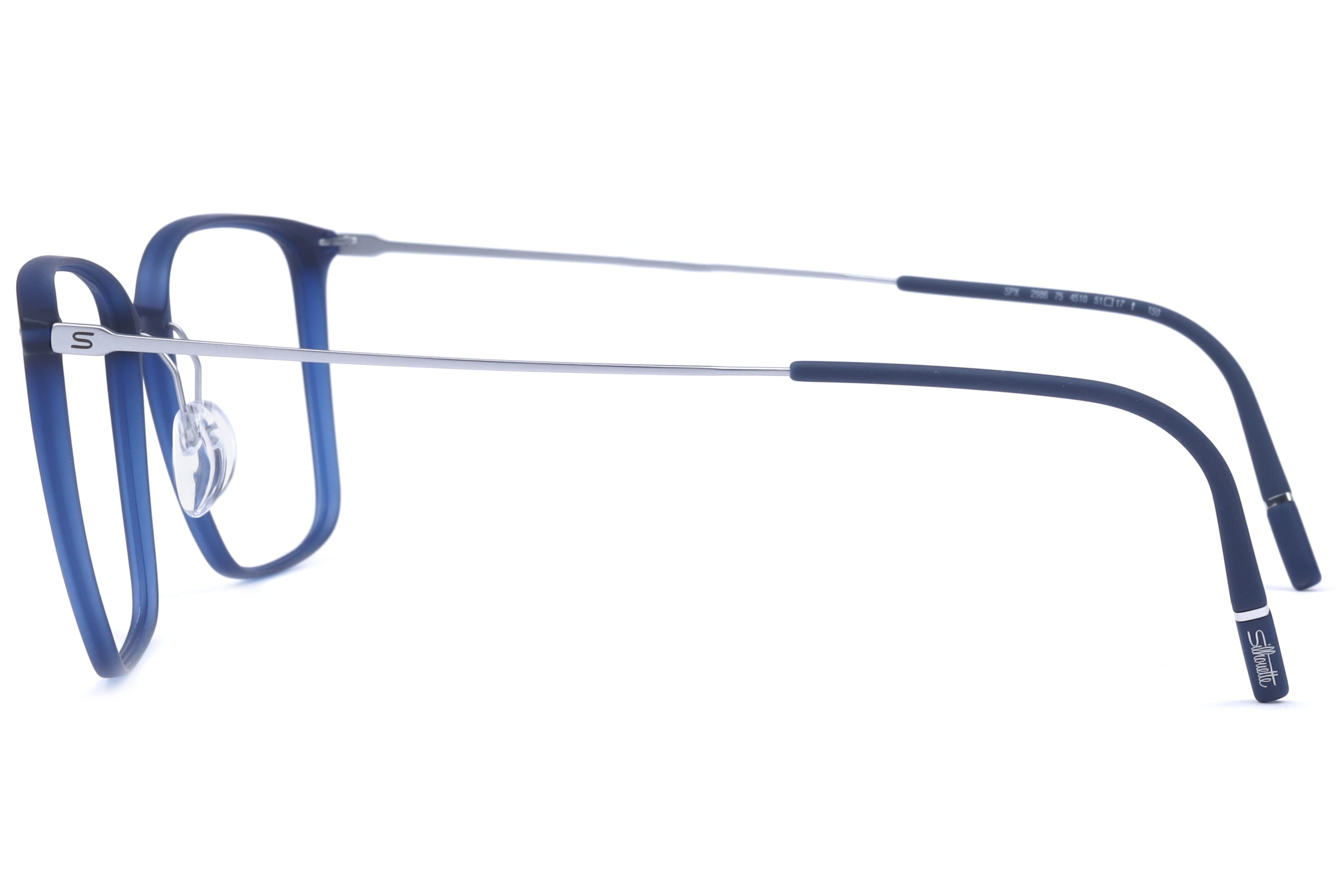 Silhouette SPX 2986 Frame Blue Male Shell Titanium Frame — Blue frame — view 3