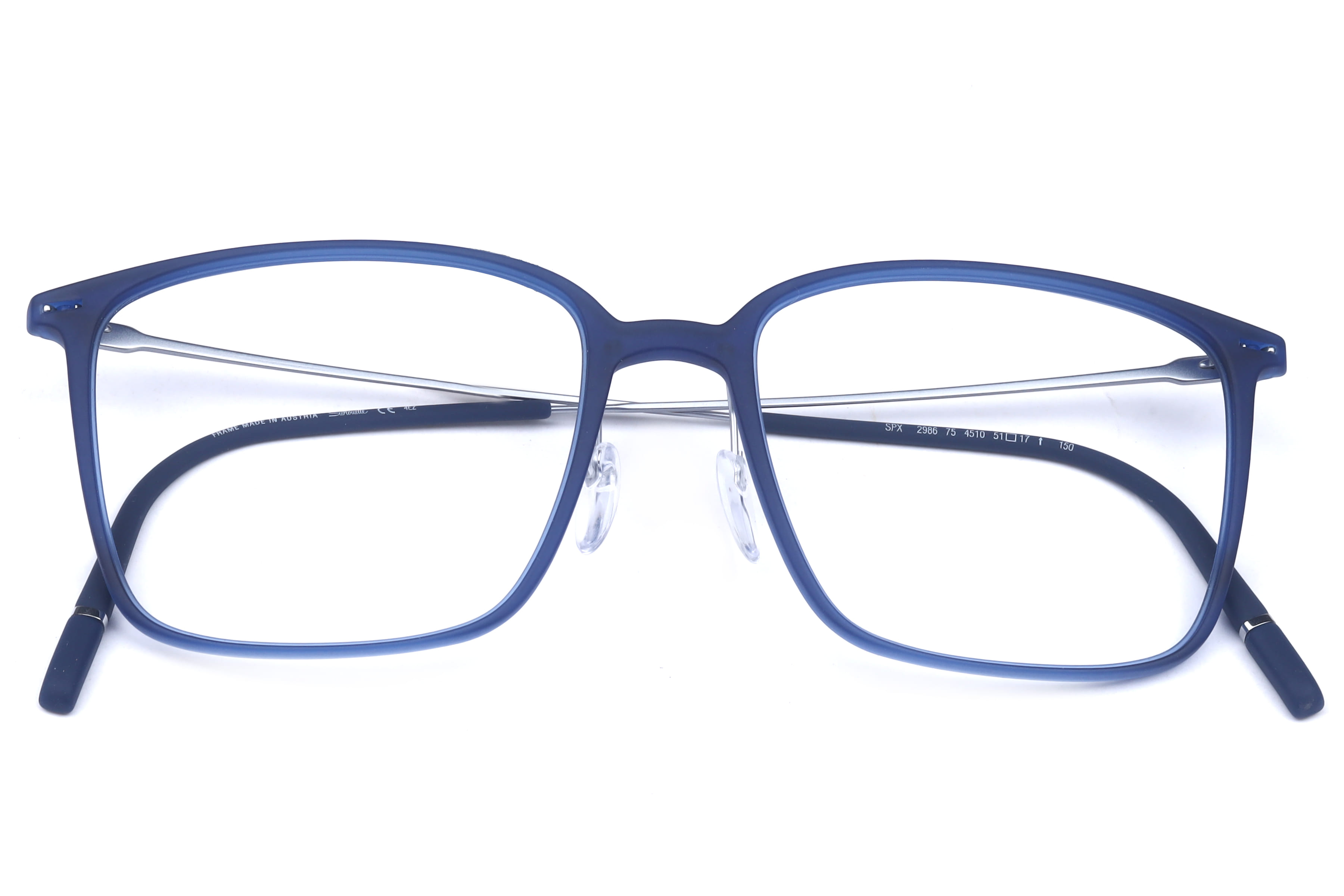 Silhouette SPX 2986 Frame Blue Male Shell Titanium Frame — Blue frame — view 4