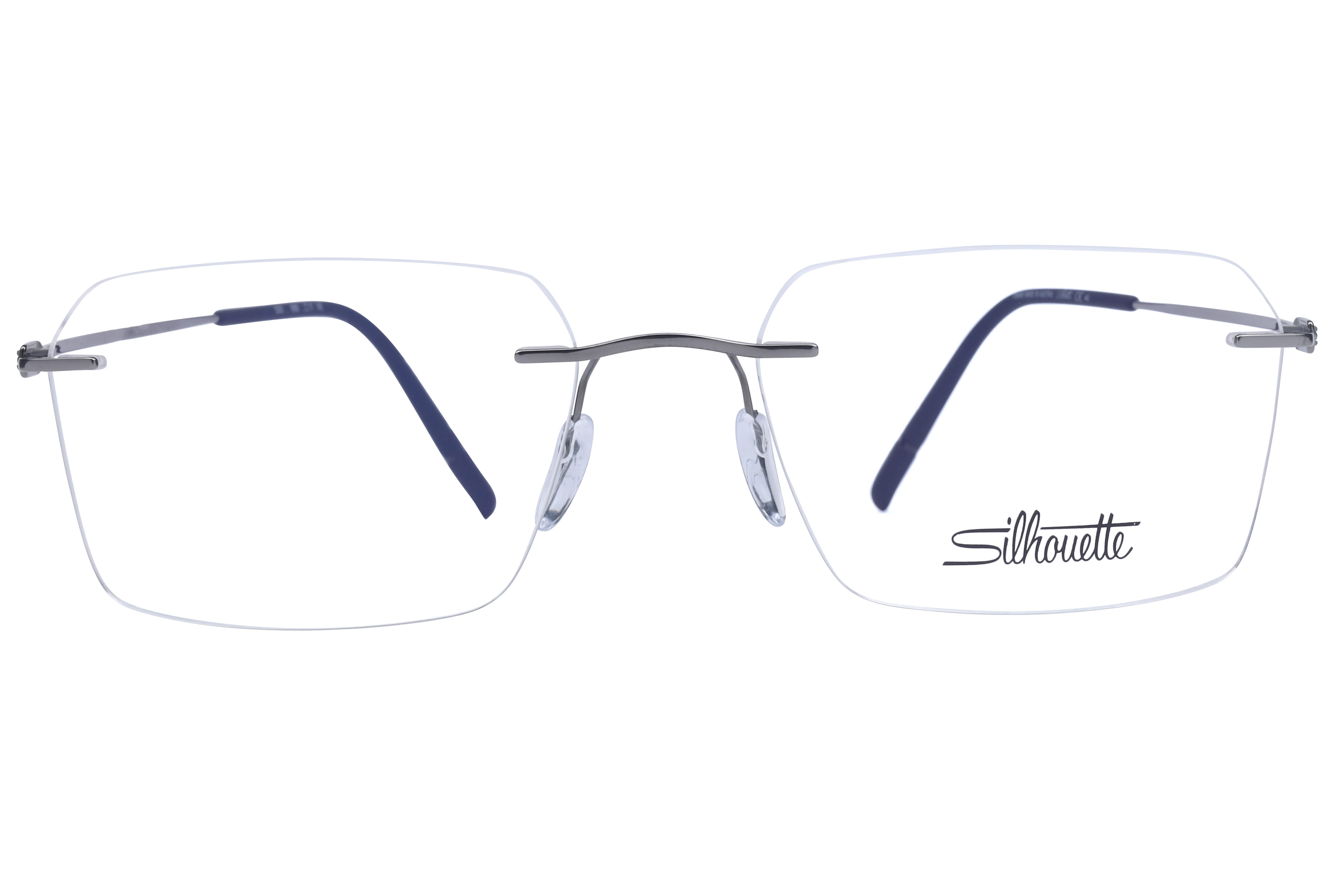 Silhouette 5593 Frame Grey Male RimLess Titanium Frame — Grey frame — view 2