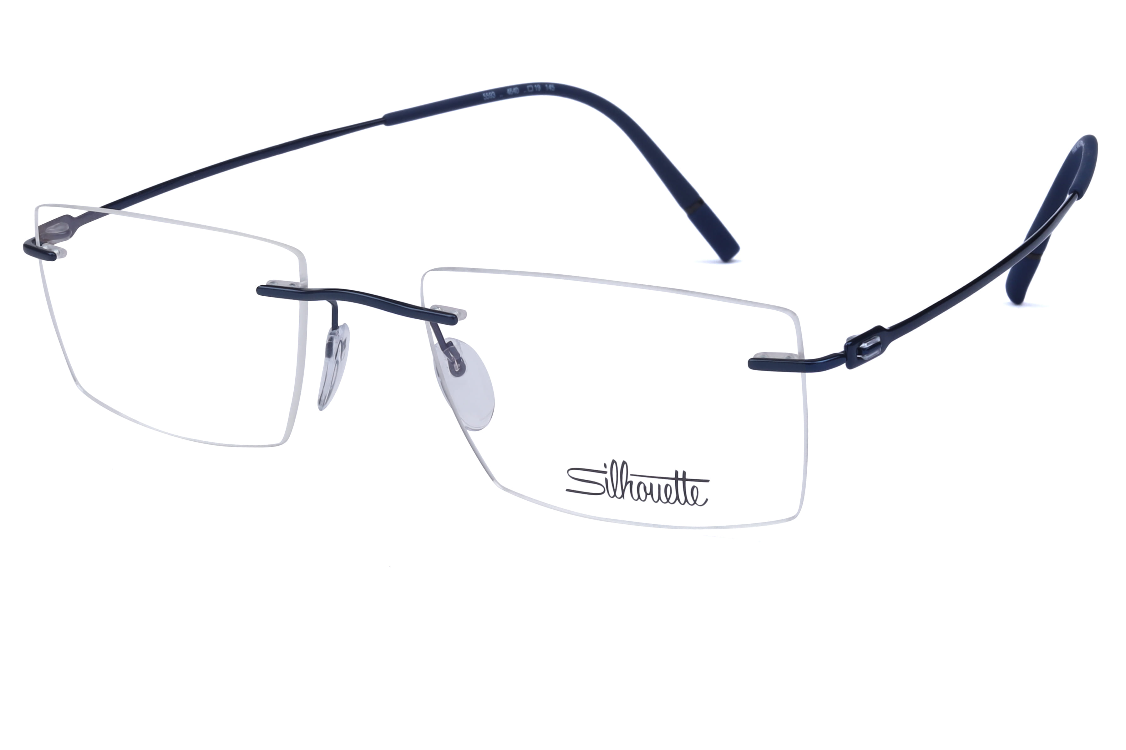 Silhouette 5593 Frame Blue Male RimLess Titanium Frame — Blue frame — view 1
