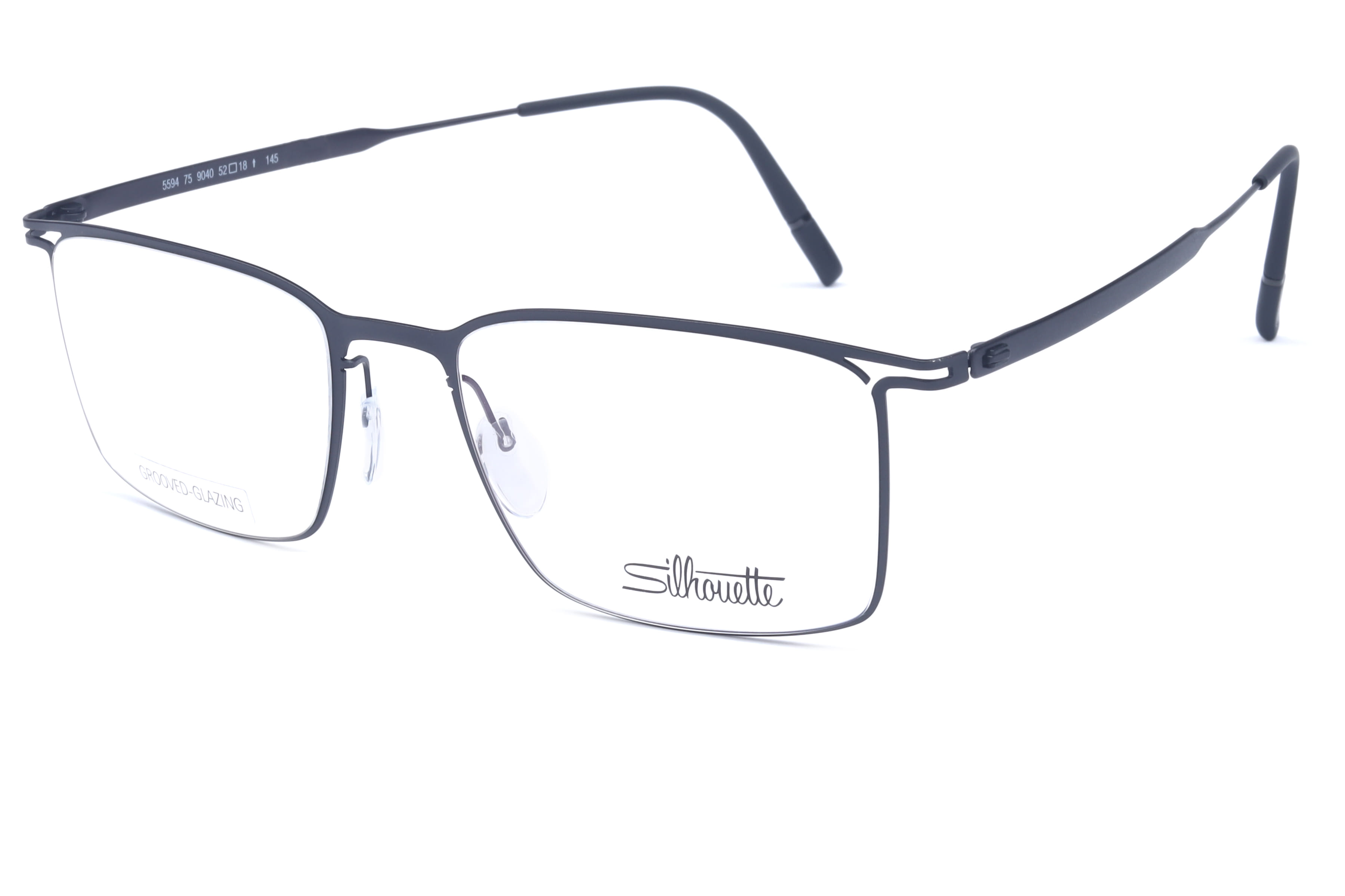 SIL SPX 5594 75 9040 TITANIUM REFRAMED Frame — Black frame — view 1